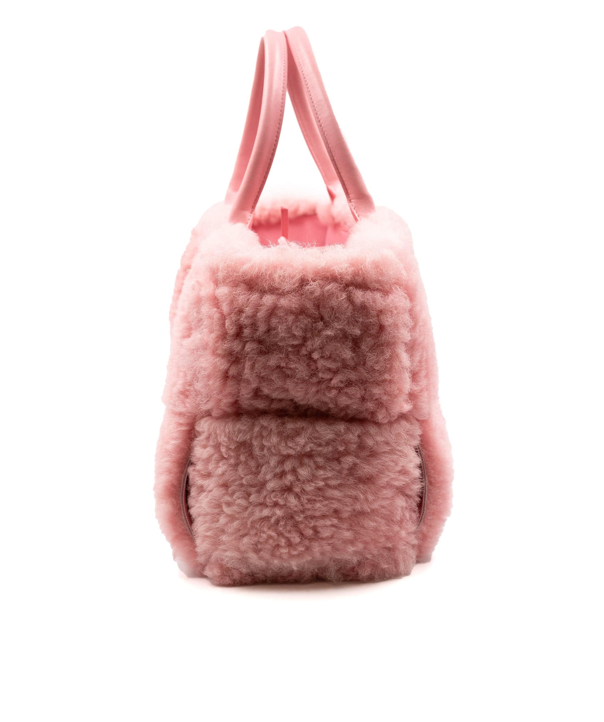 Bottega BOTTEGA VENETA Pink Shearling Tote Bag AGC1225