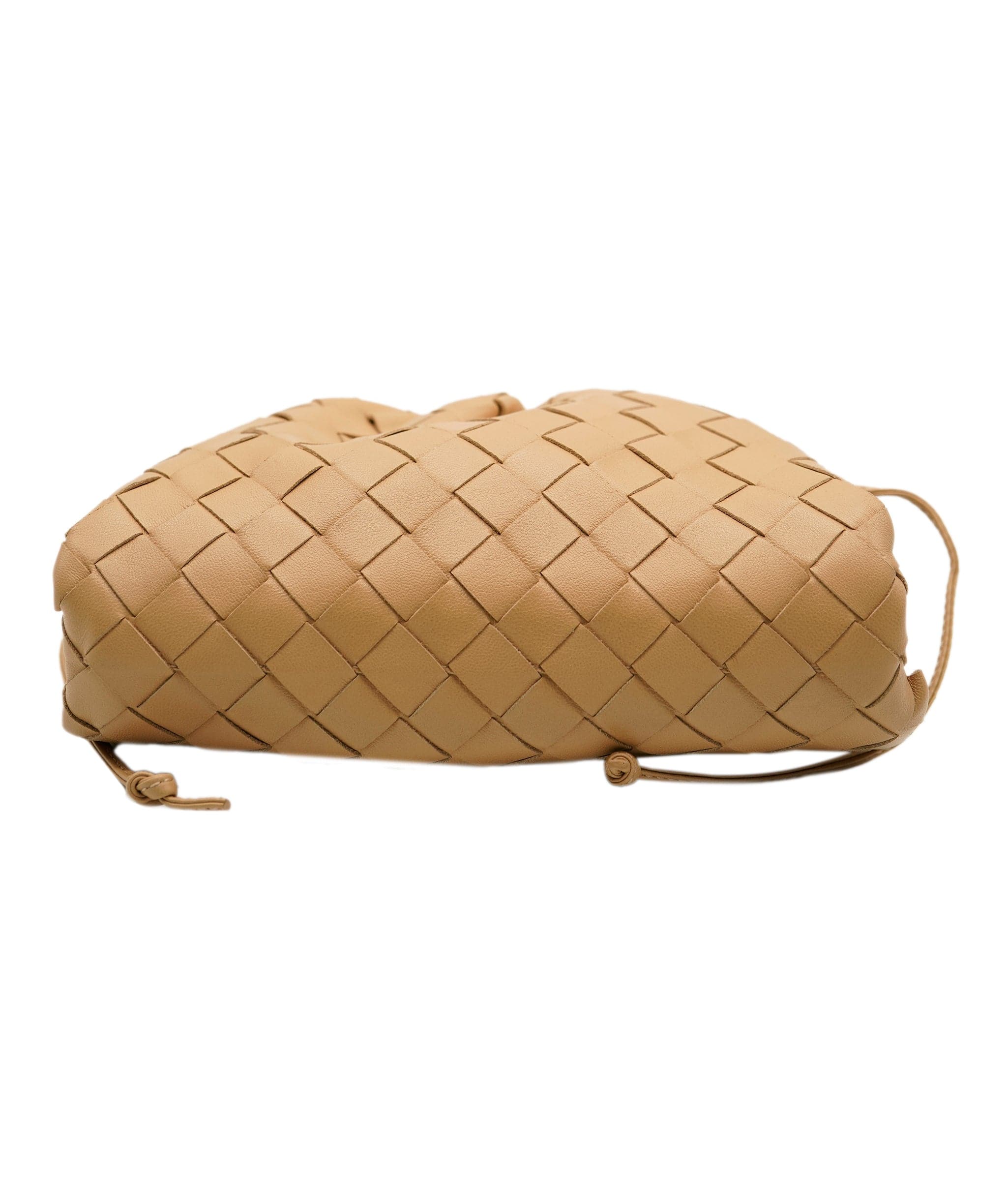 Bottega Bottega Veneta Pouch Small Beige Intrecciato Leather AGC1471