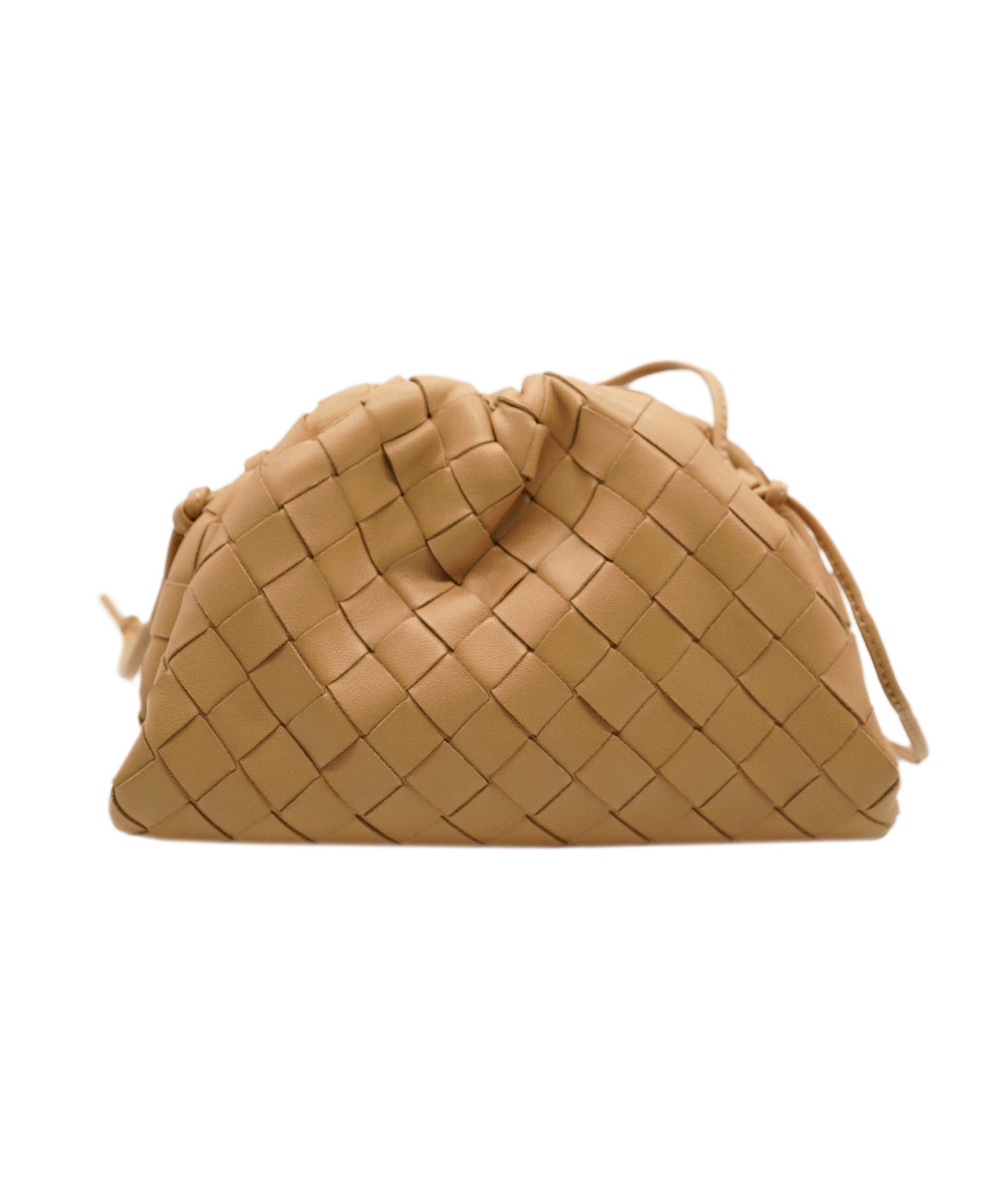 Bottega Bottega Veneta Pouch Small Beige Intrecciato Leather AGC1471