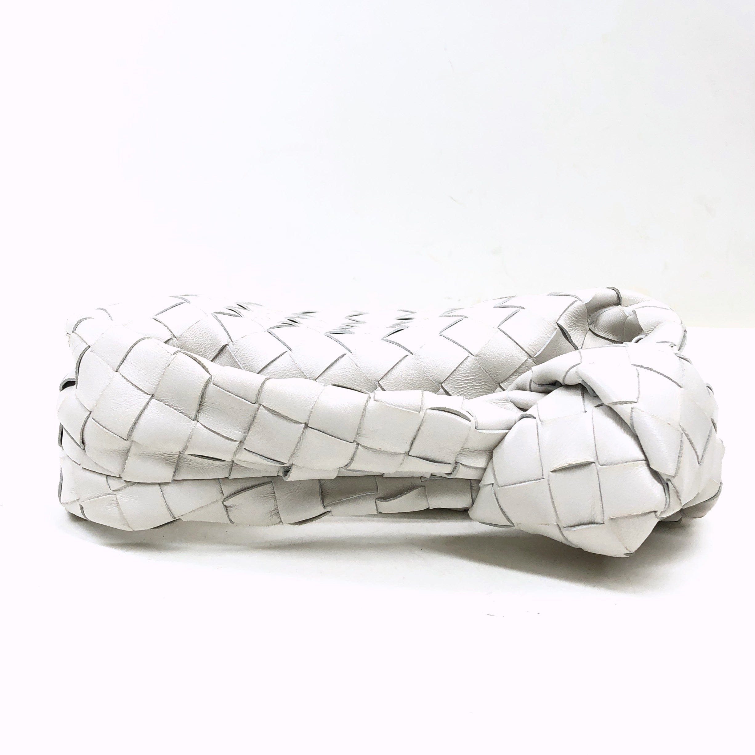 Bottega Veneta Bottega Veneta Mini The Jodi Intrecciato Leather Hand Bag White PXL2353