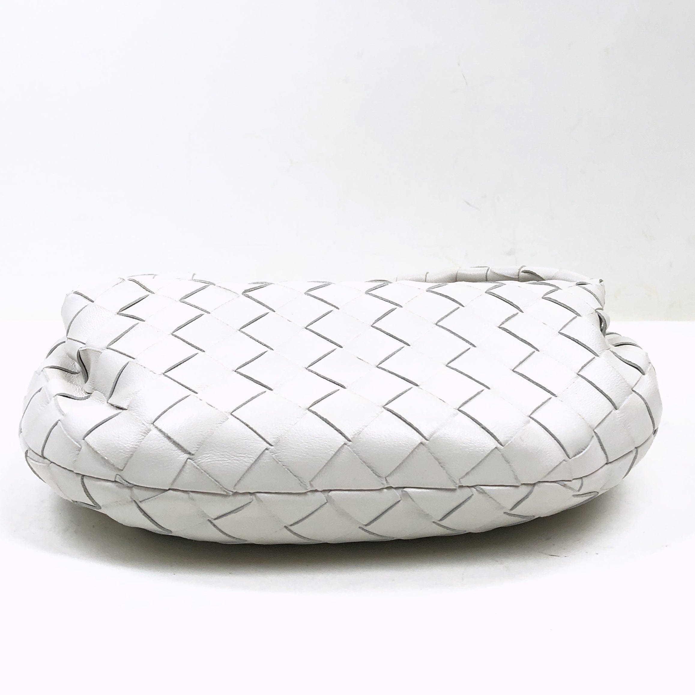 Bottega Veneta Bottega Veneta Mini The Jodi Intrecciato Leather Hand Bag White PXL2353