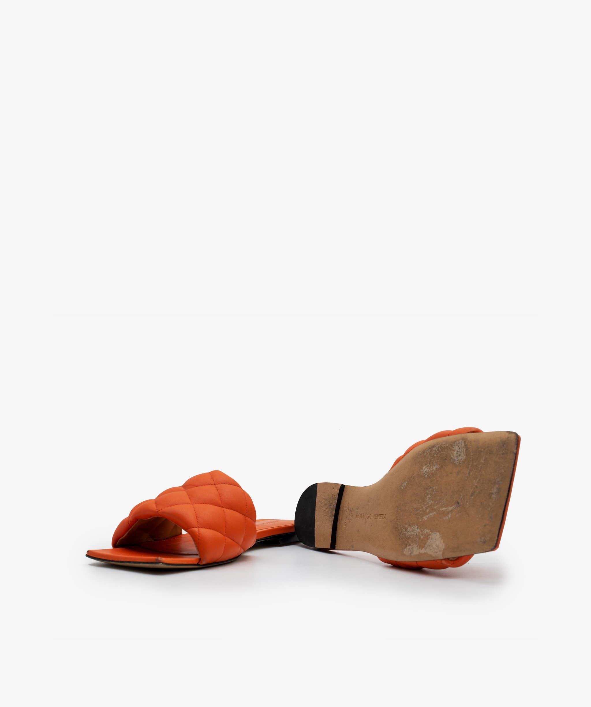 Bottega Veneta Bottega Veneta Orange Slides