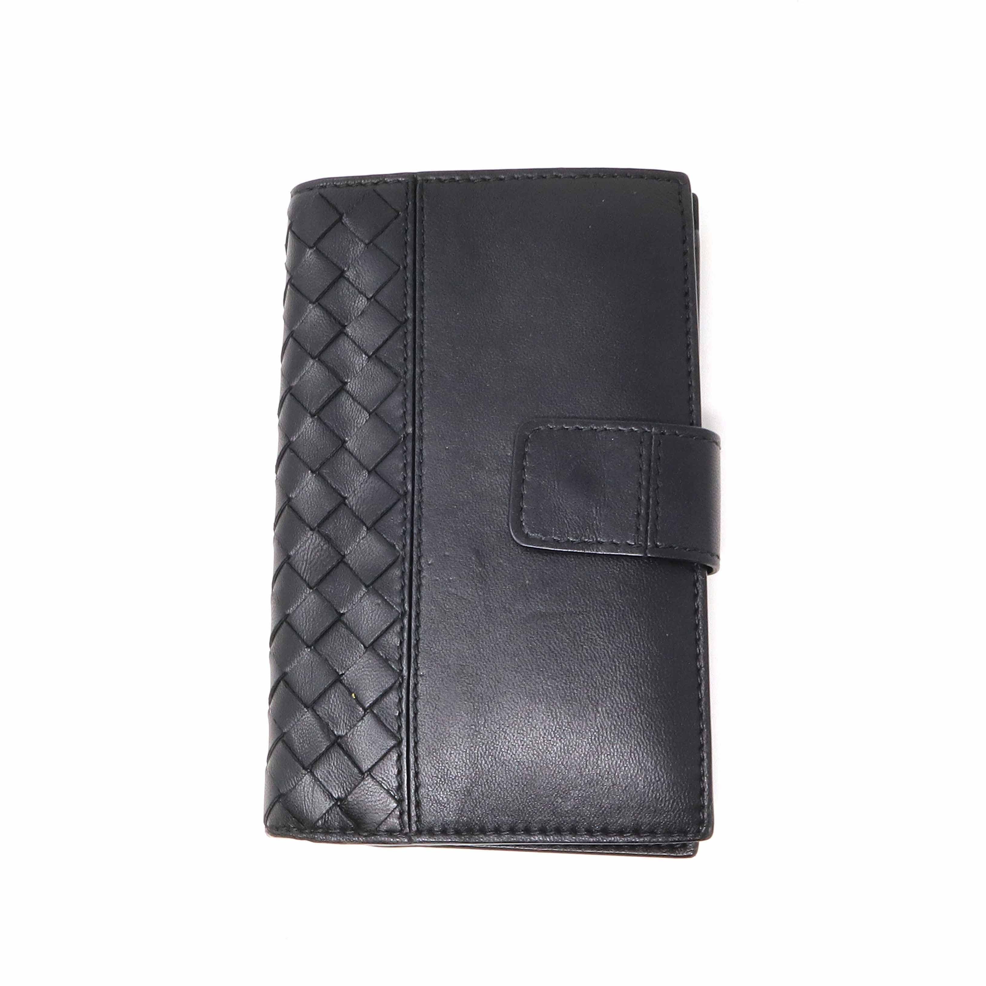 Bottega Veneta Bottega Veneta Black Woven Wallet