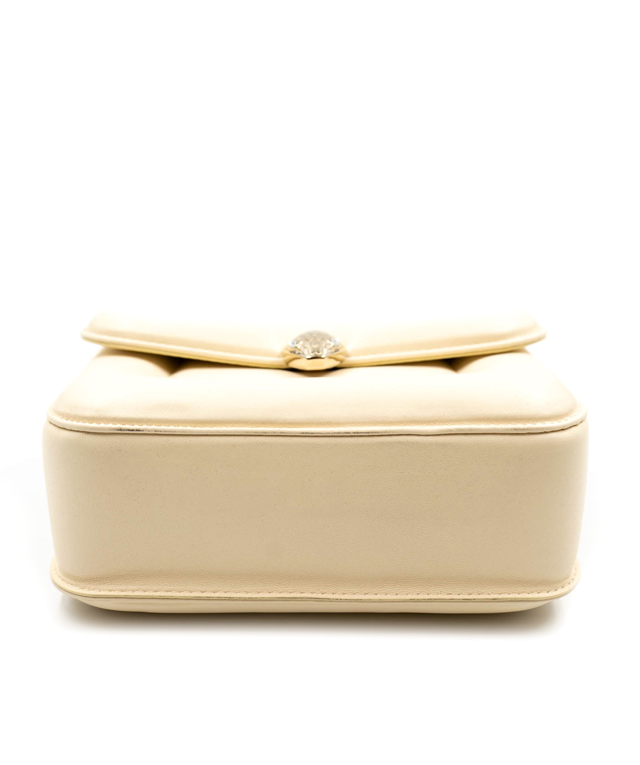 Bulgari Bulgari serepenti cream and gold top handle bag ALC0103