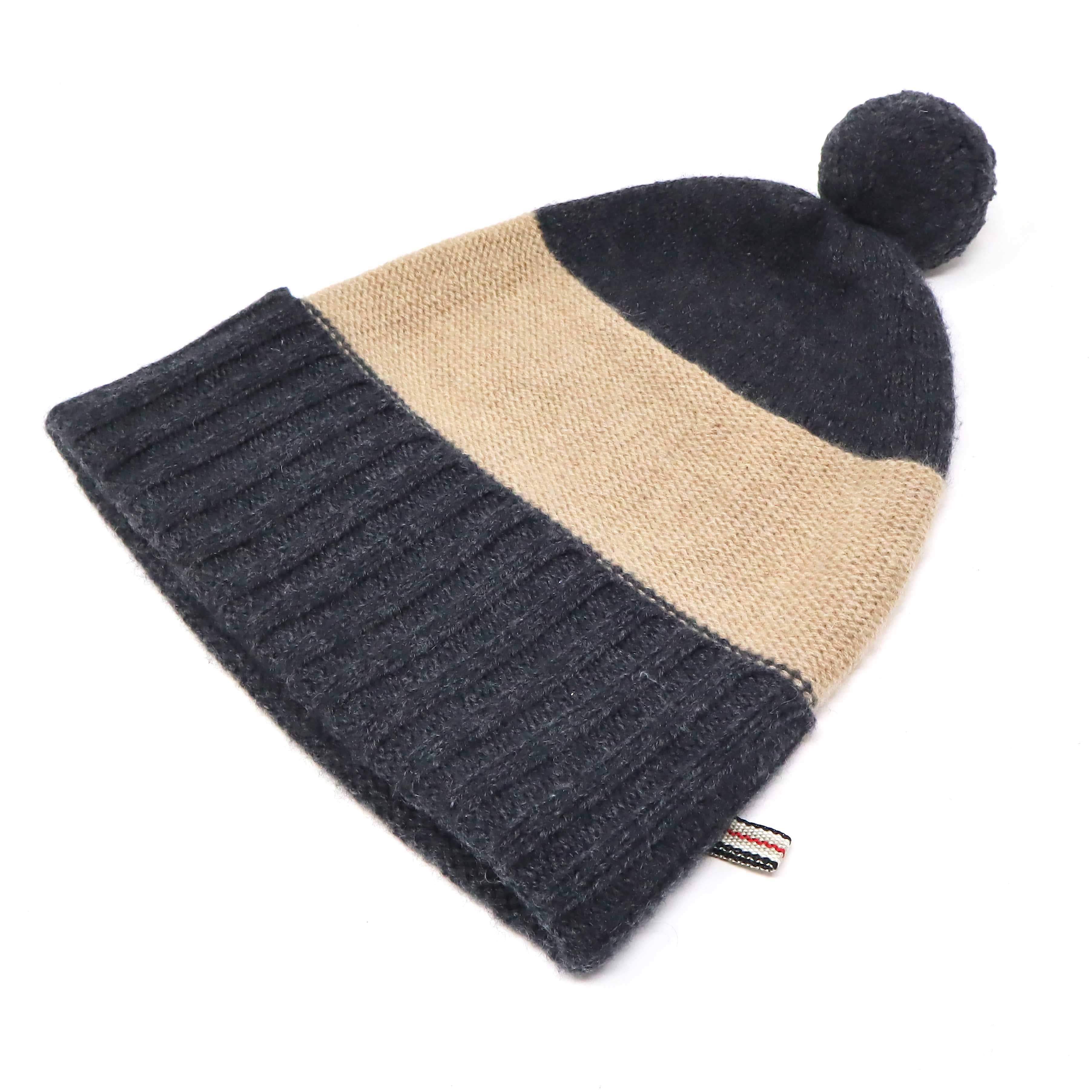 Burberry Burberry Grey Beige Beanie Hat