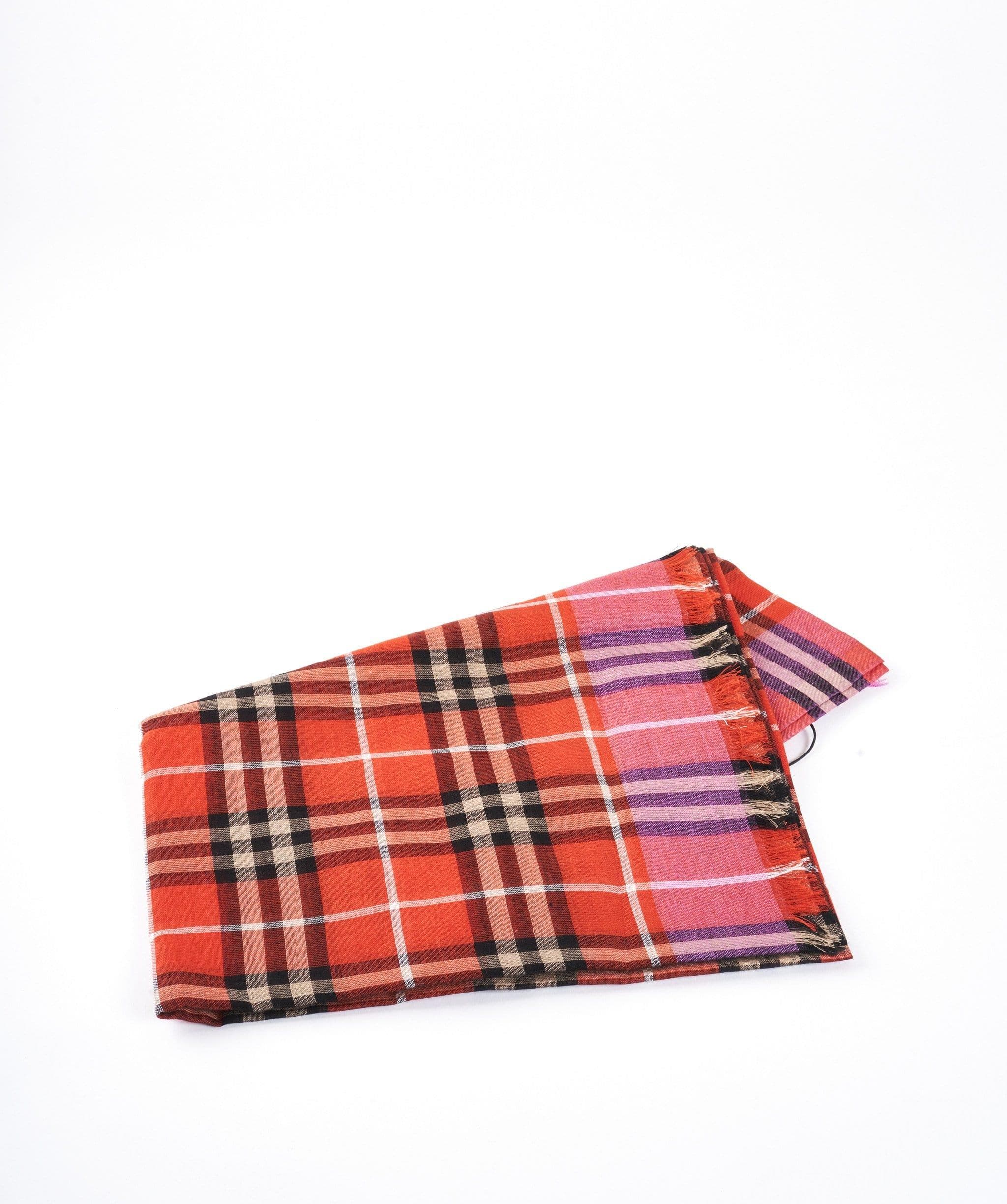 Burberry Burberry orange wool scarf