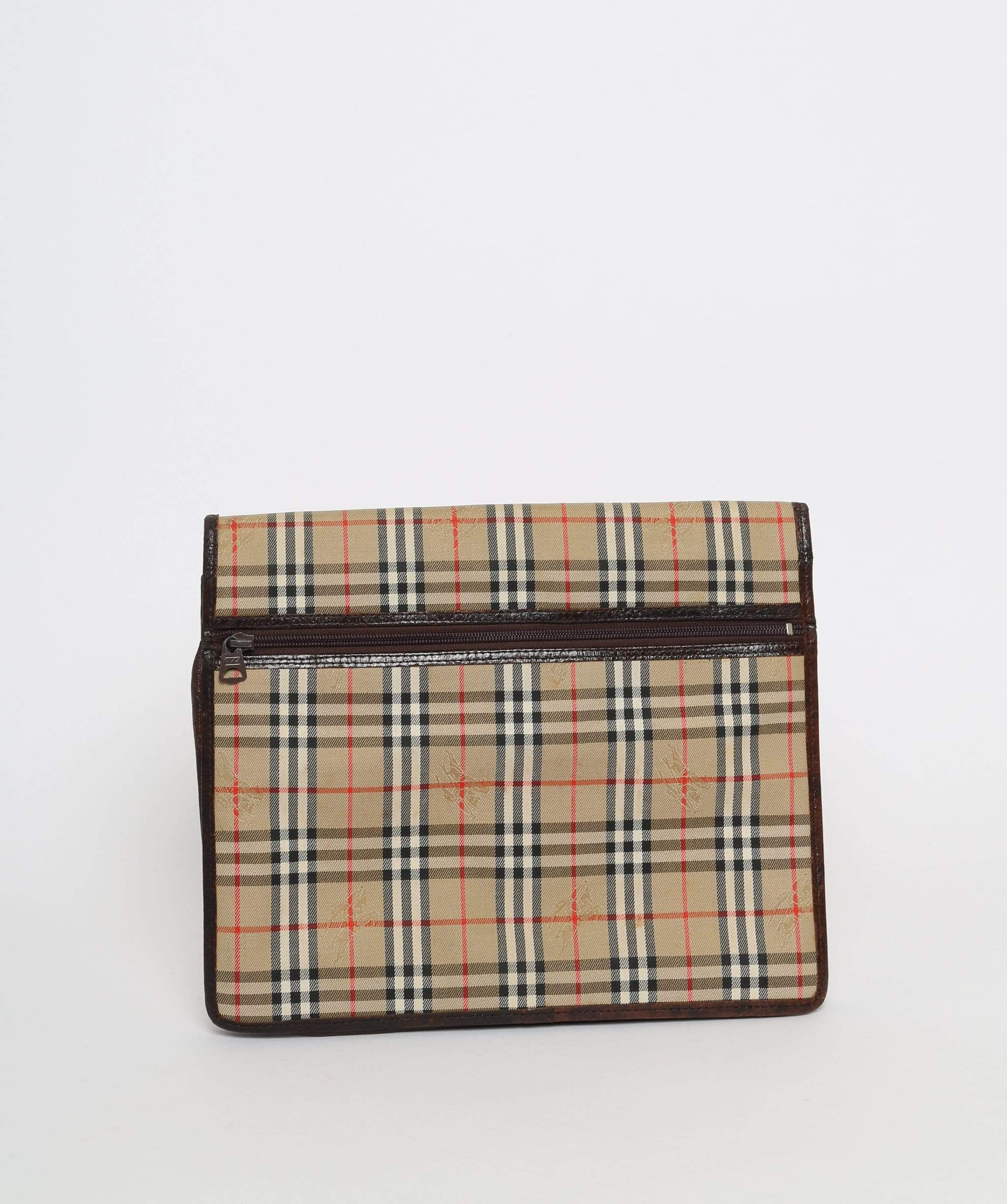 Burberry Burberry Clutch Bag Beige Canvas