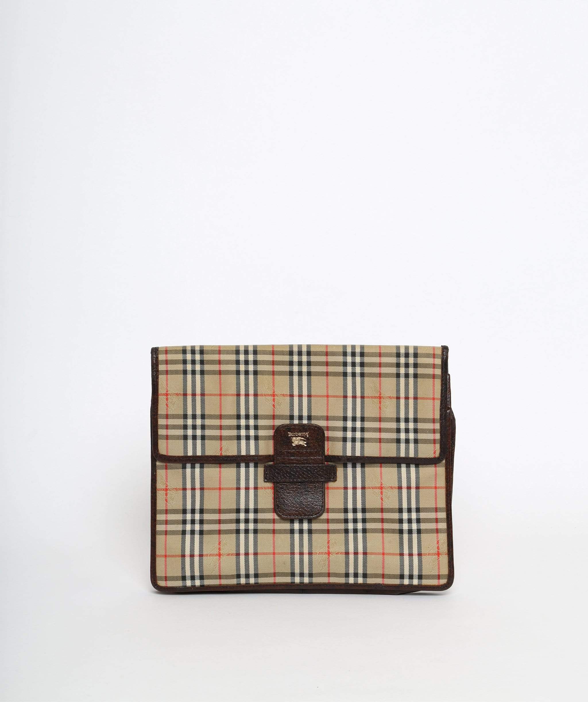 Burberry Burberry Clutch Bag Beige Canvas