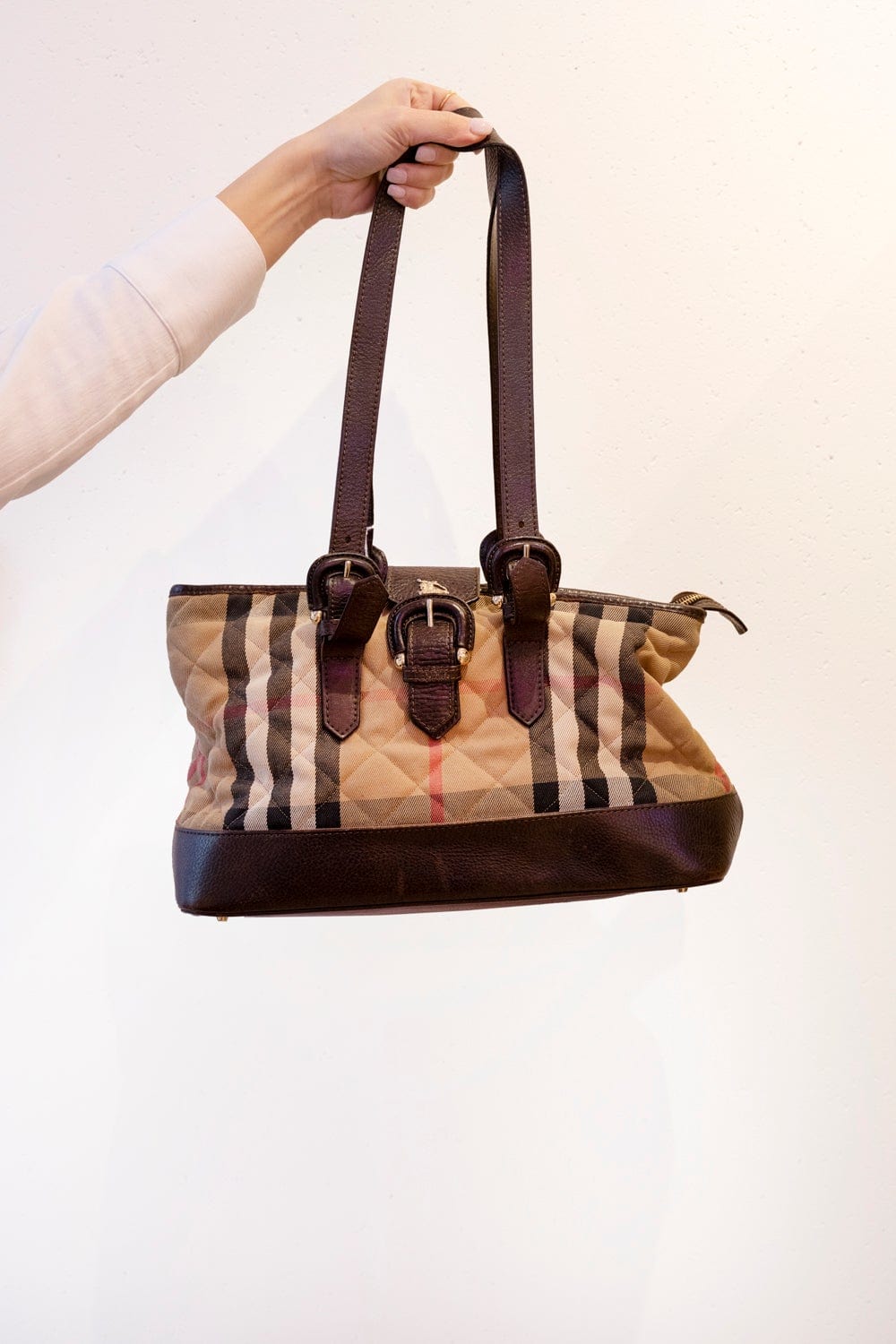 Burberry Burberry Nova Check Canvas and leather shoulder bag