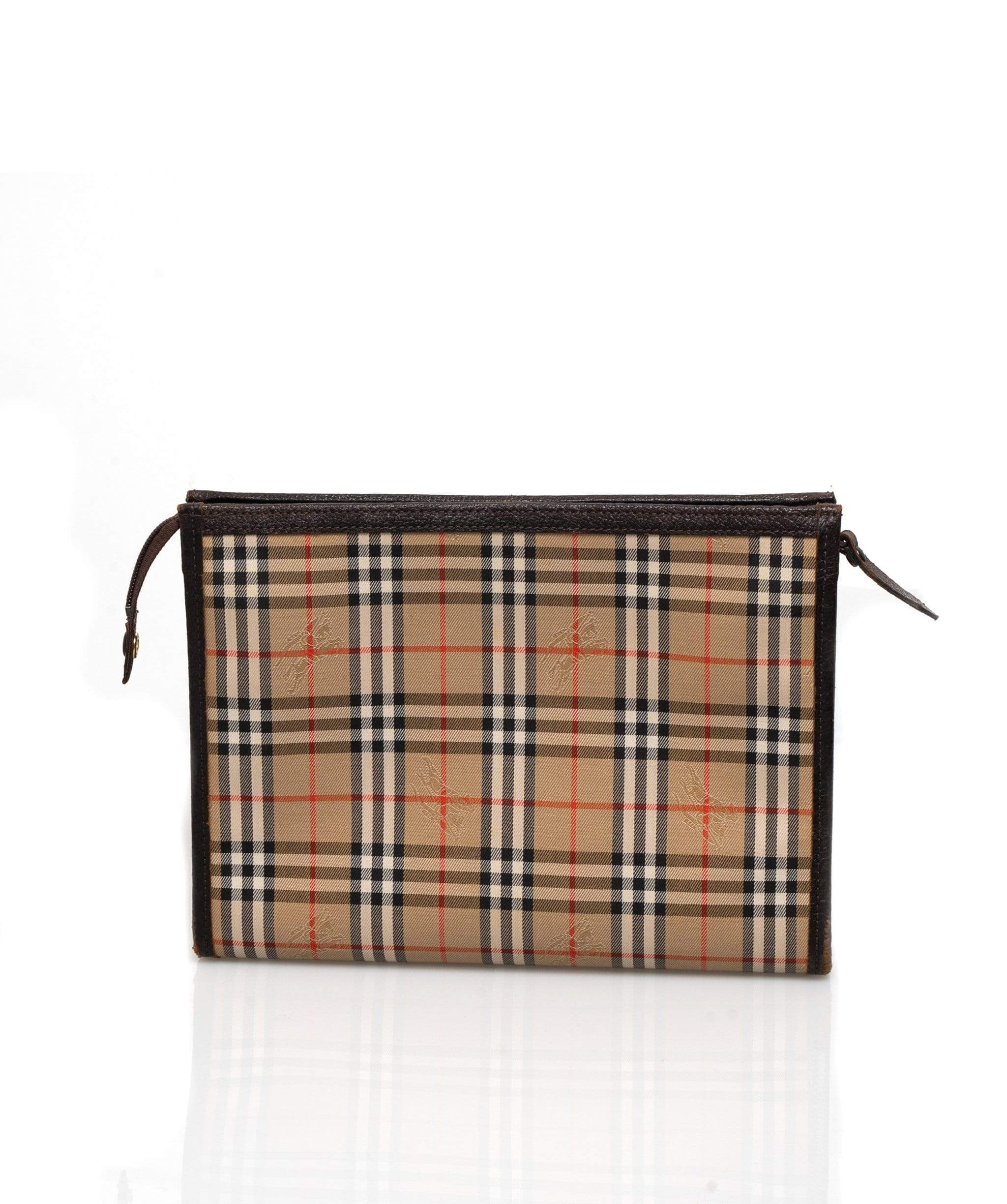 Burberry BURBERRYS Nova Check Clutch Bag Beige Canvas AWL1097