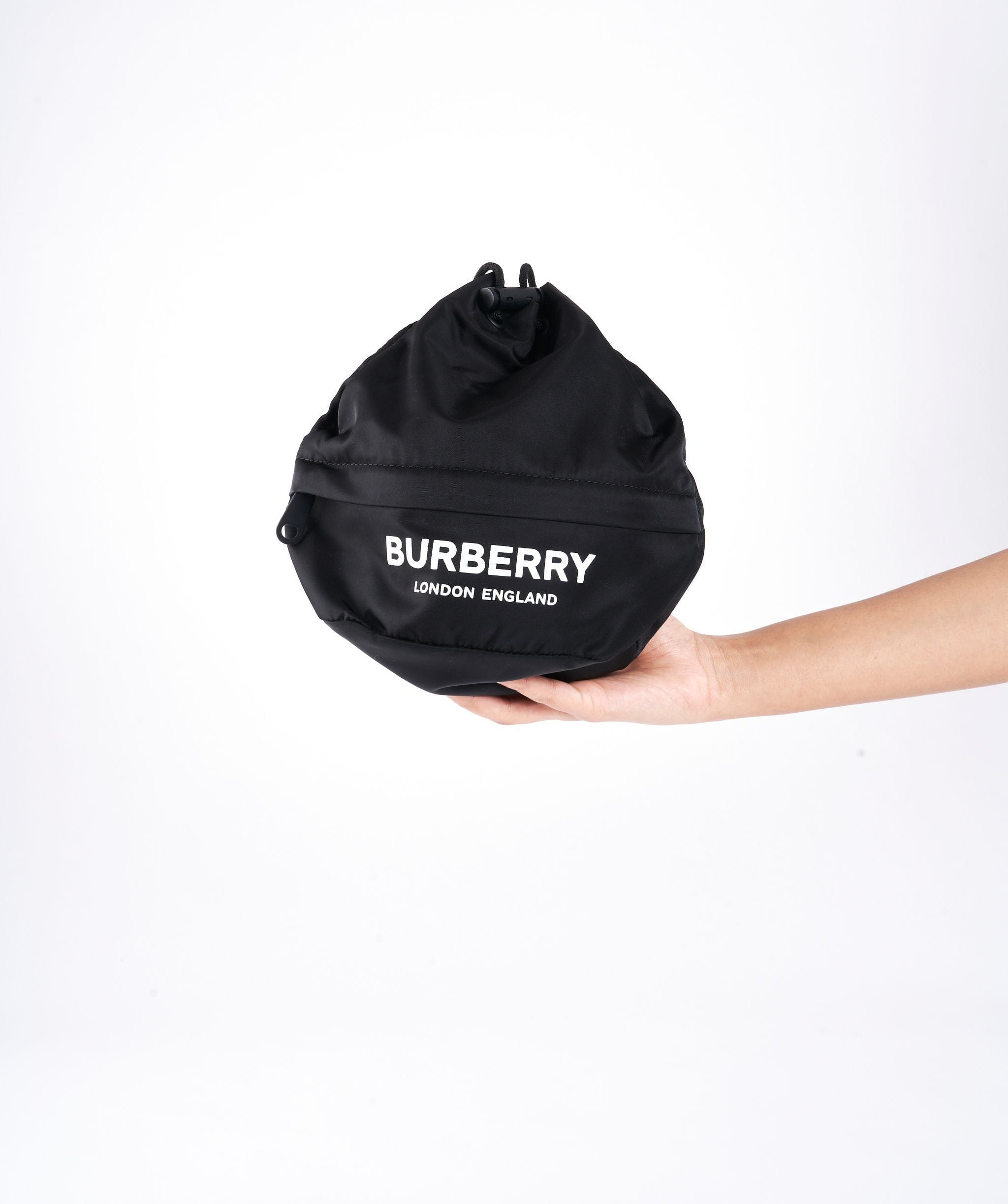 Burberry Burbery Black Nylon Drawstring Pouch