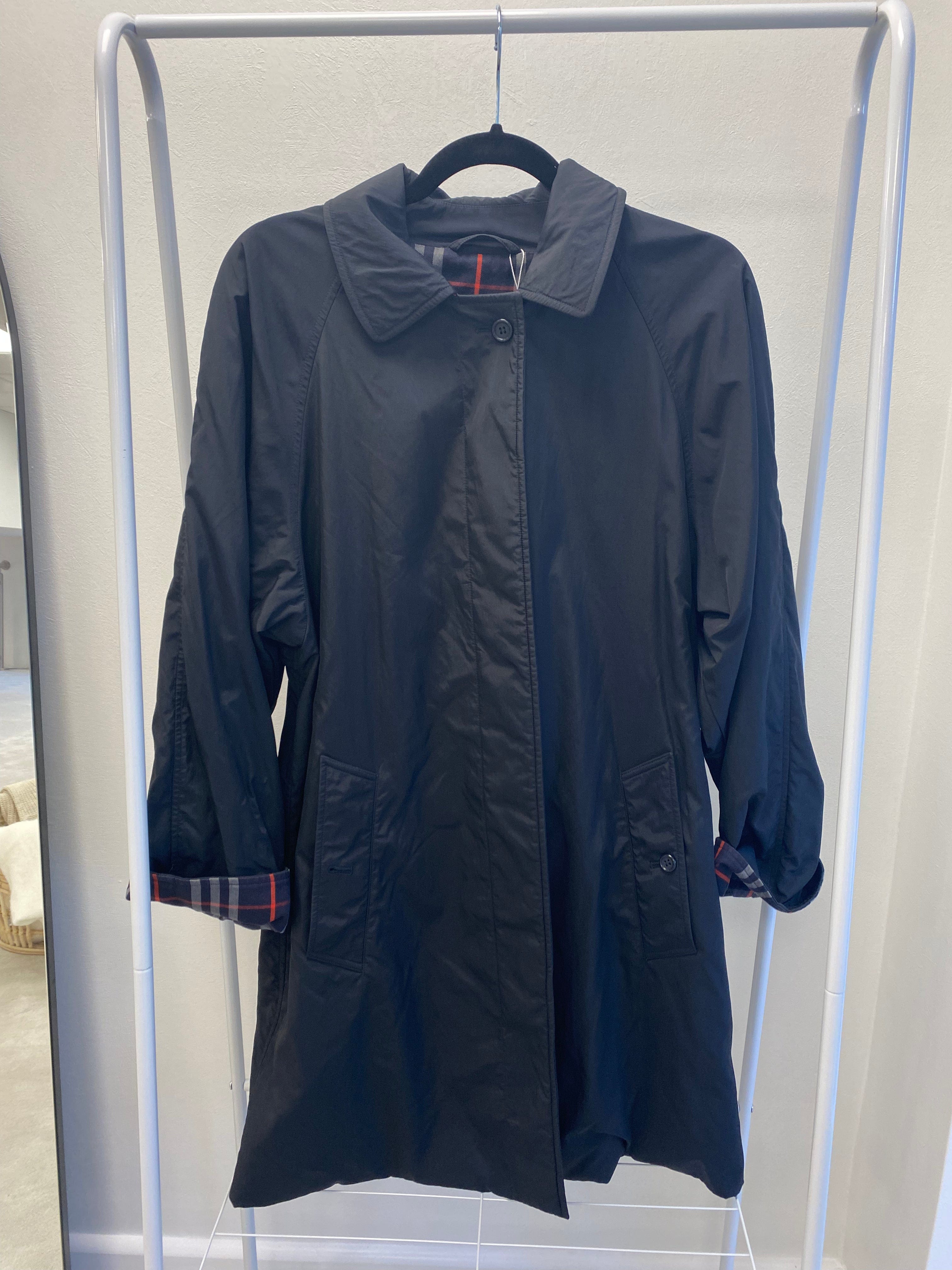 Burberry Burberry Navy Nylon Short Trench Coat - AWC1993