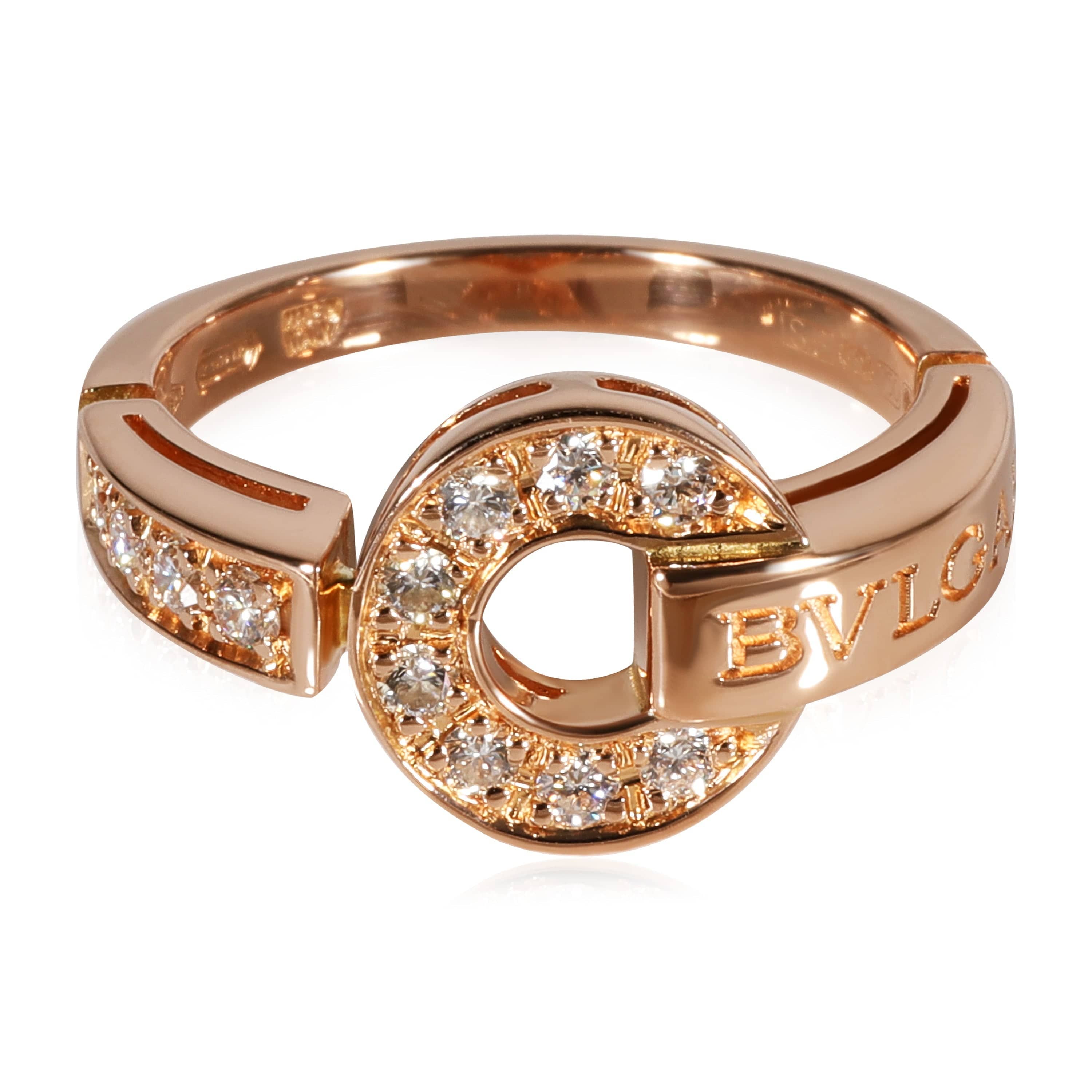 BVLGARI Bvlgari Bvlgari Diamond Ring in 18k Rose Gold 0.28 CTW