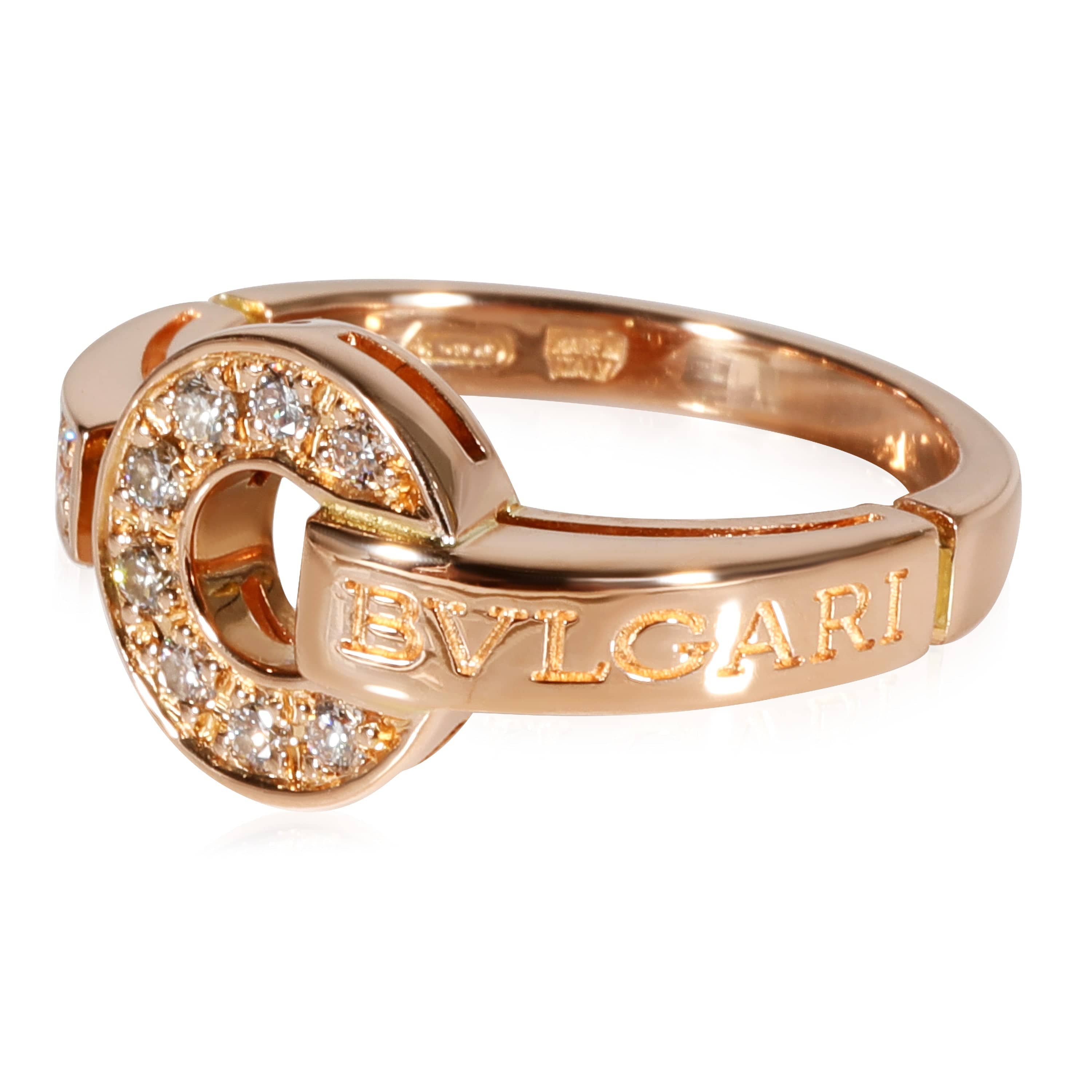 BVLGARI Bvlgari Bvlgari Diamond Ring in 18k Rose Gold 0.28 CTW