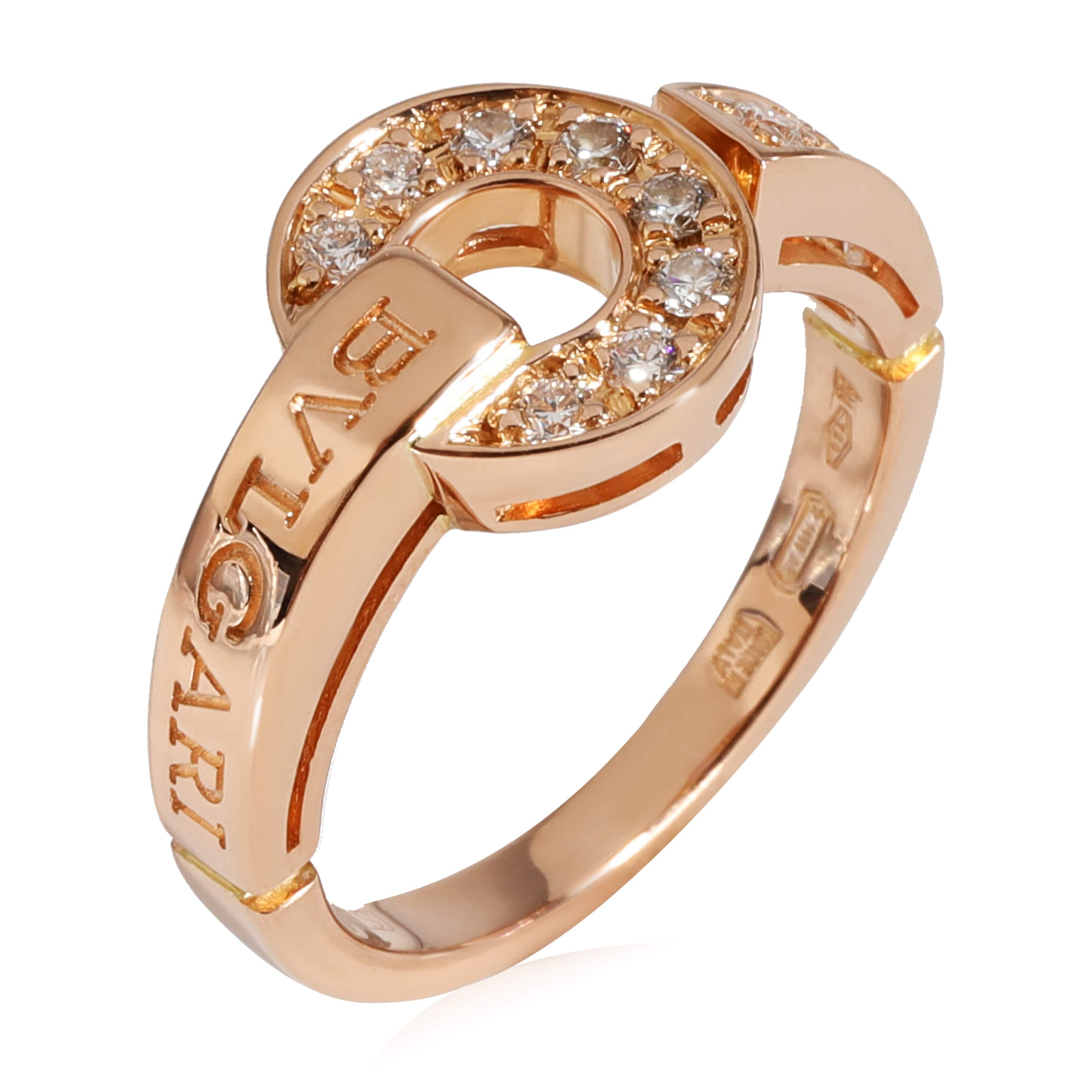 BVLGARI Bvlgari Bvlgari Diamond Ring in 18k Rose Gold 0.28 CTW