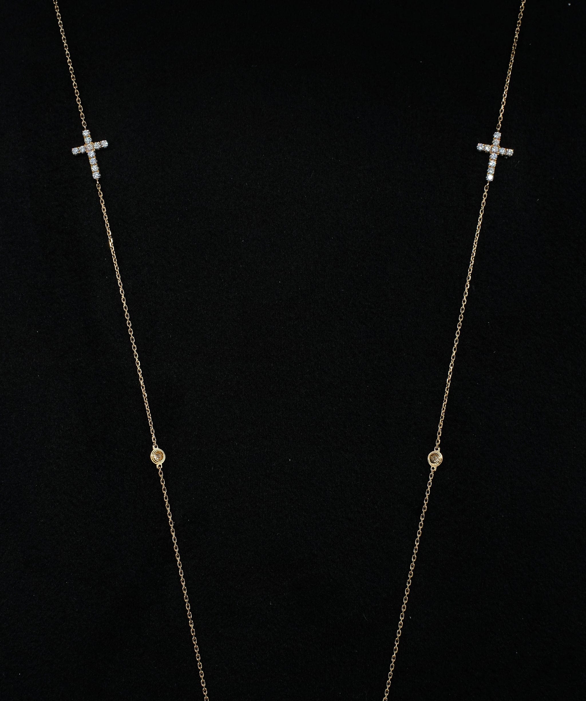 Cartier Cartier Cross Diamond Long Necklace 90cm PG ASL7240