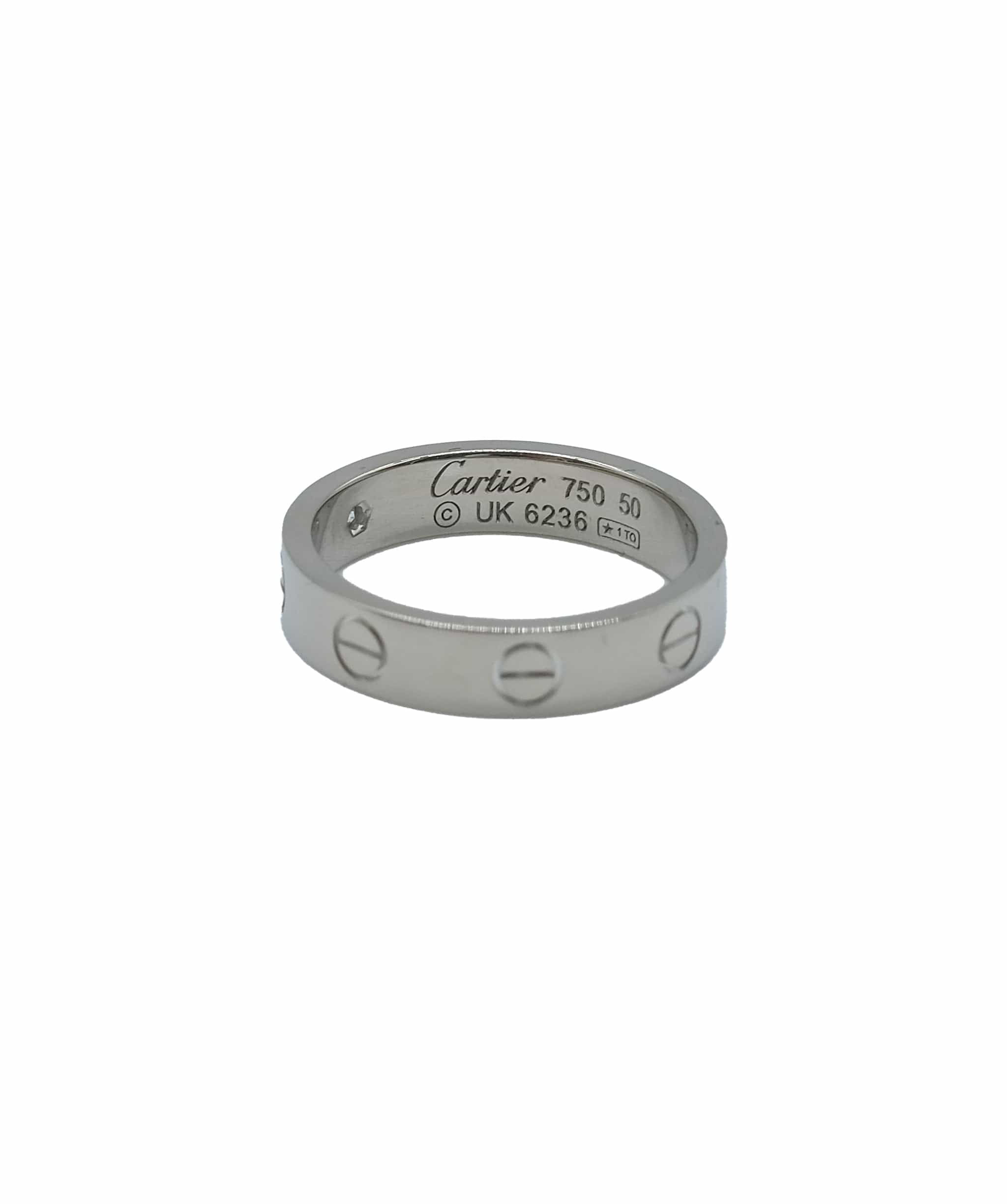 Cartier Cartier Mini Love 50 Ring Diamond 1p WG ASL7206