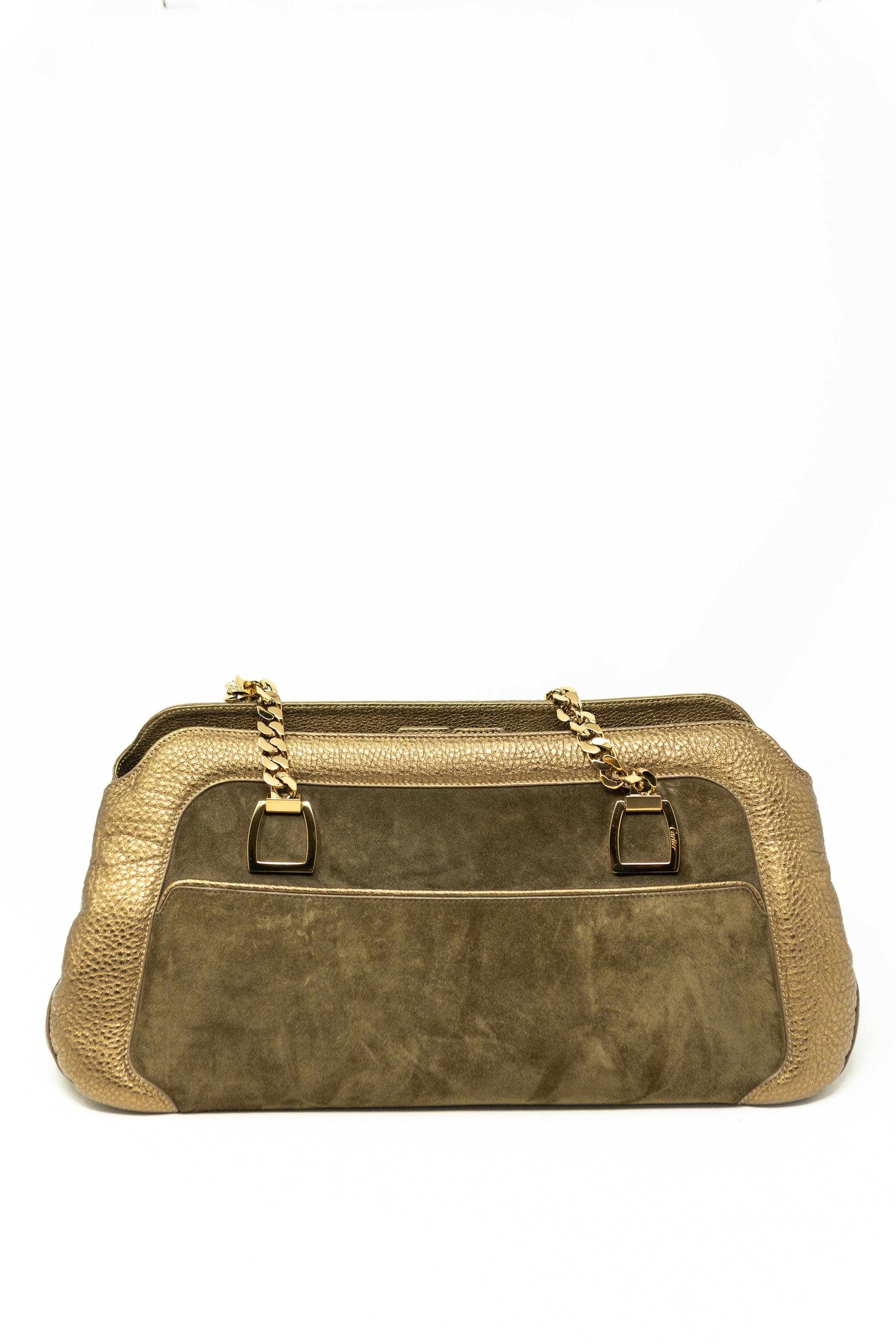 Cartier Cartier Bronze Leather & Suede Soft Shoulder Bag  - AGL1910