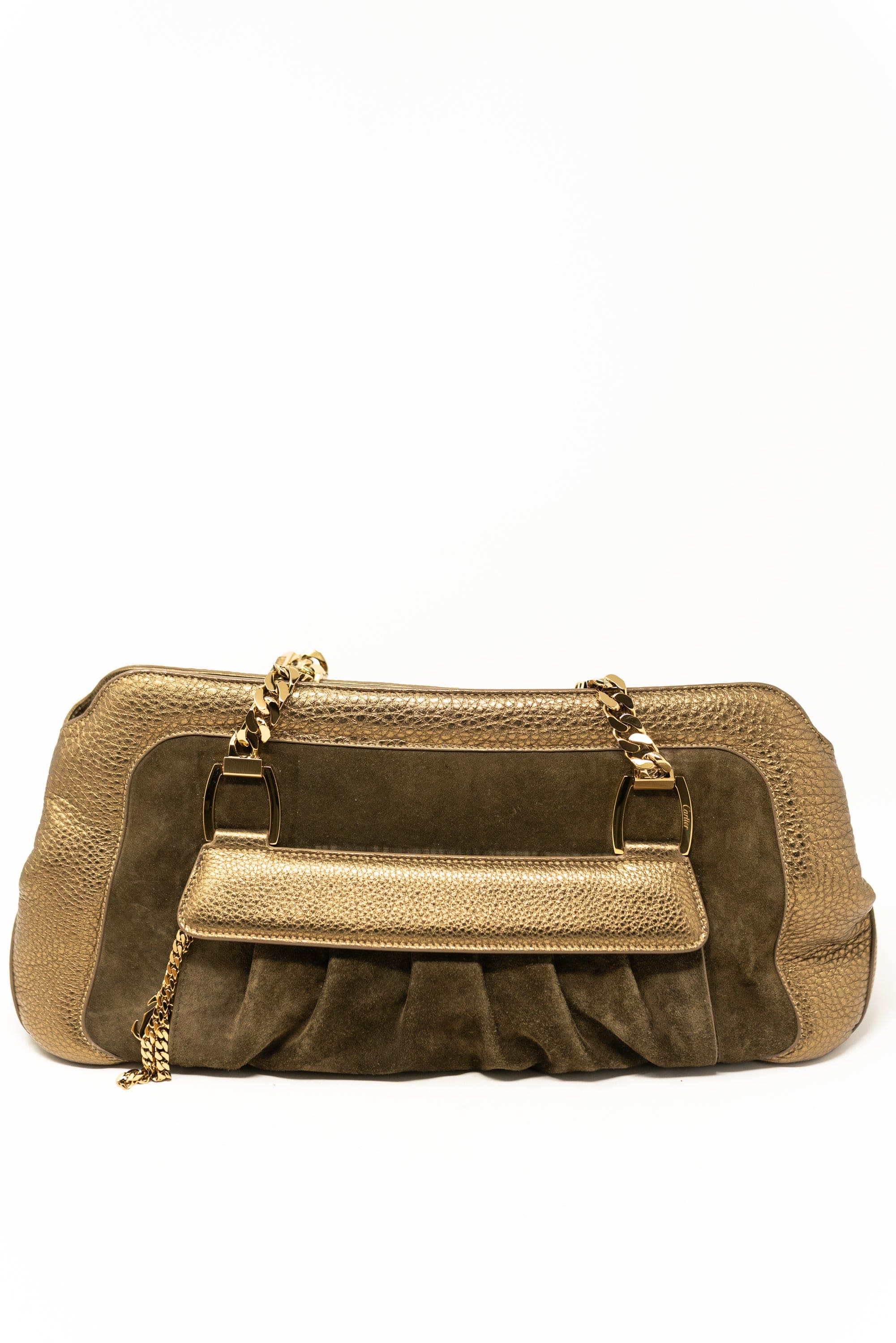 Cartier Cartier Bronze Leather & Suede Soft Shoulder Bag  - AGL1910