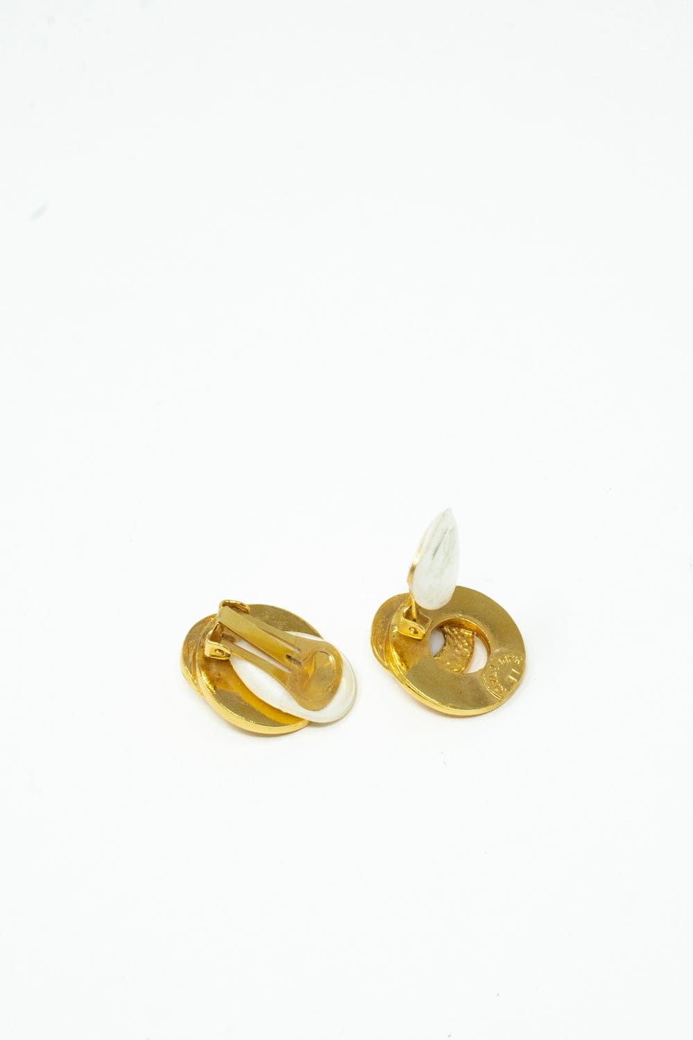 Celine Celine round gold and pearl earrings AEL1018