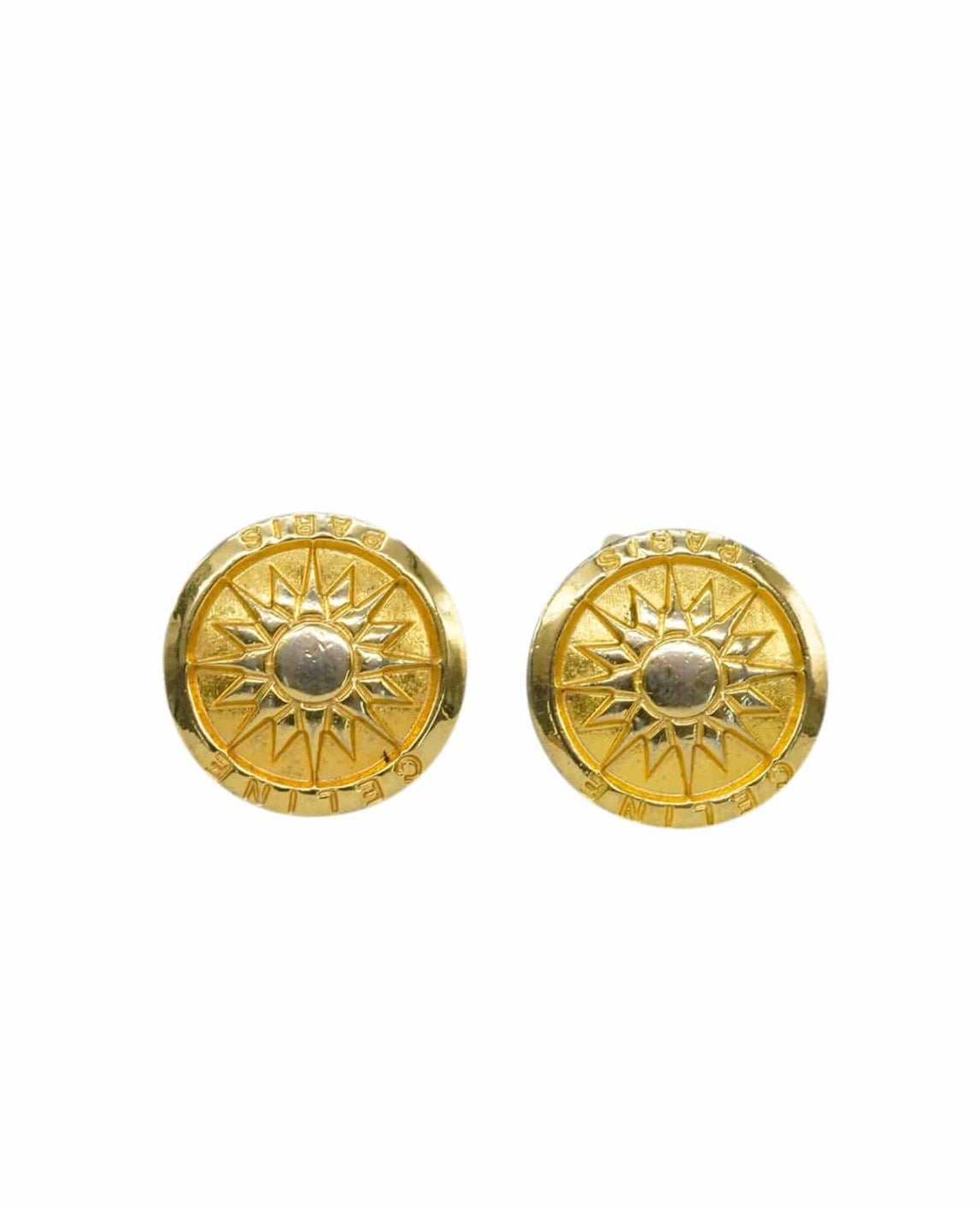 Celine Celine round sunbust earrings AWL4484