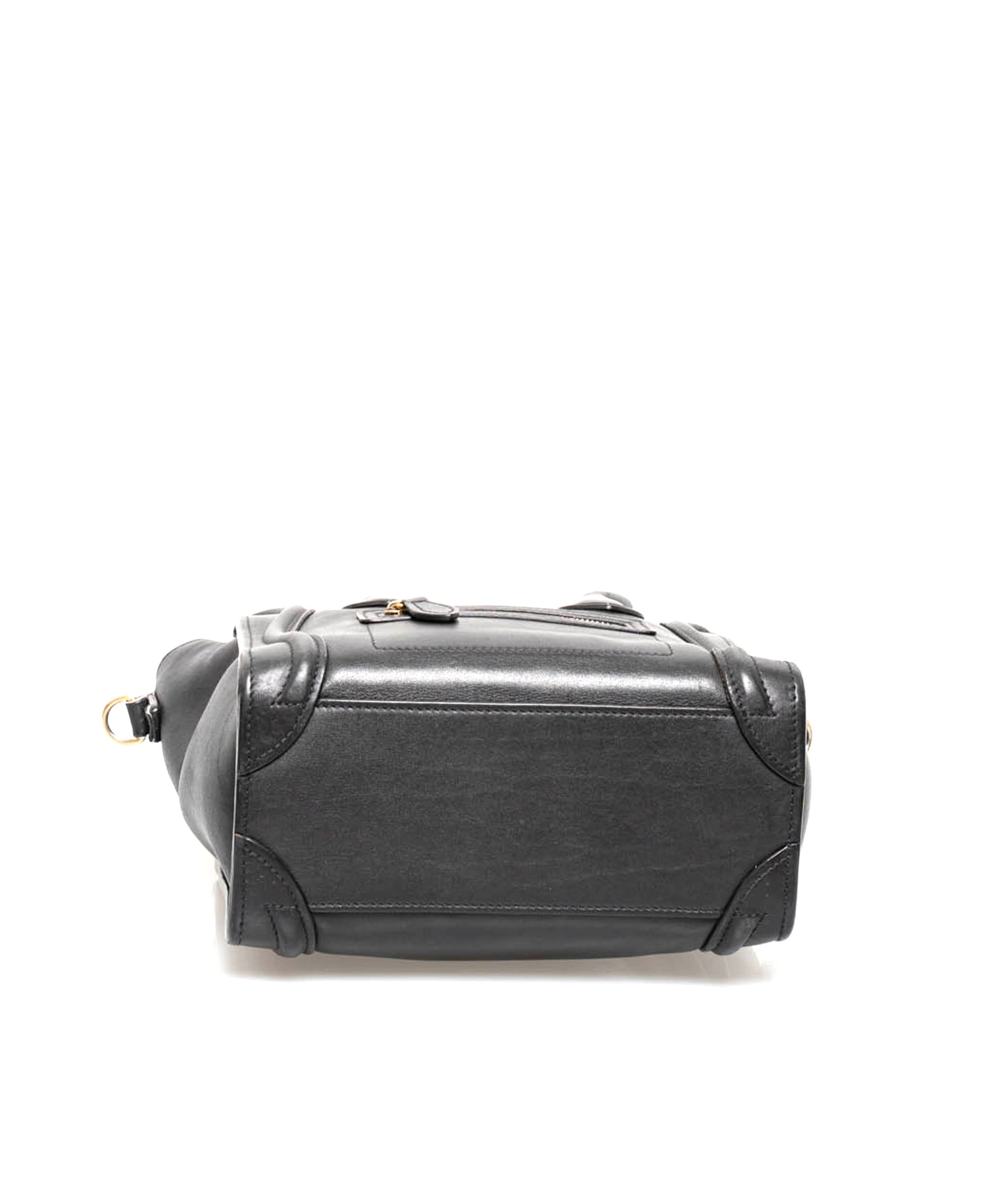 Celine Celine Black Leather Nano Luggage Bag GHW - AGL1426