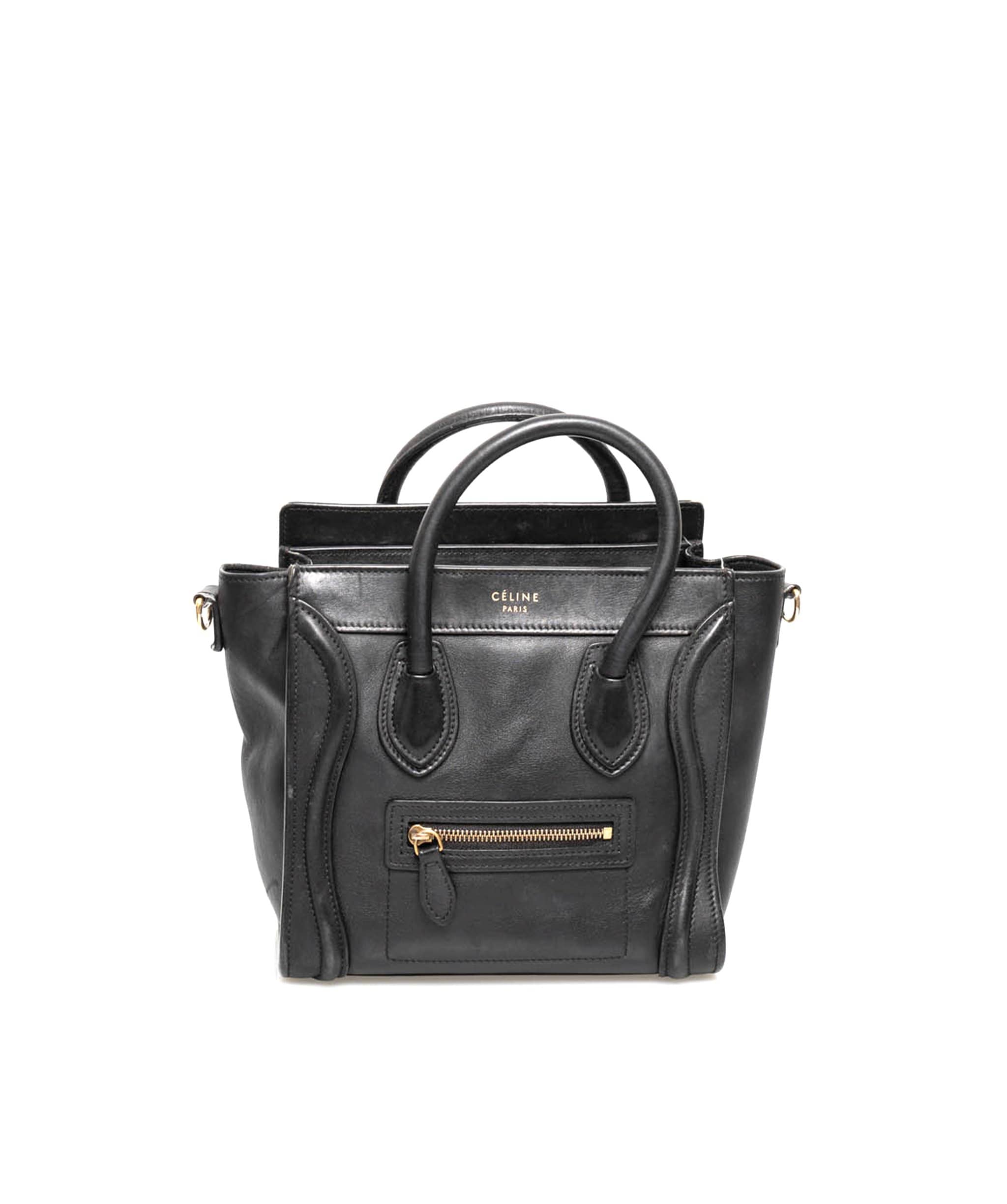 Celine Celine Black Leather Nano Luggage Bag GHW - AGL1426