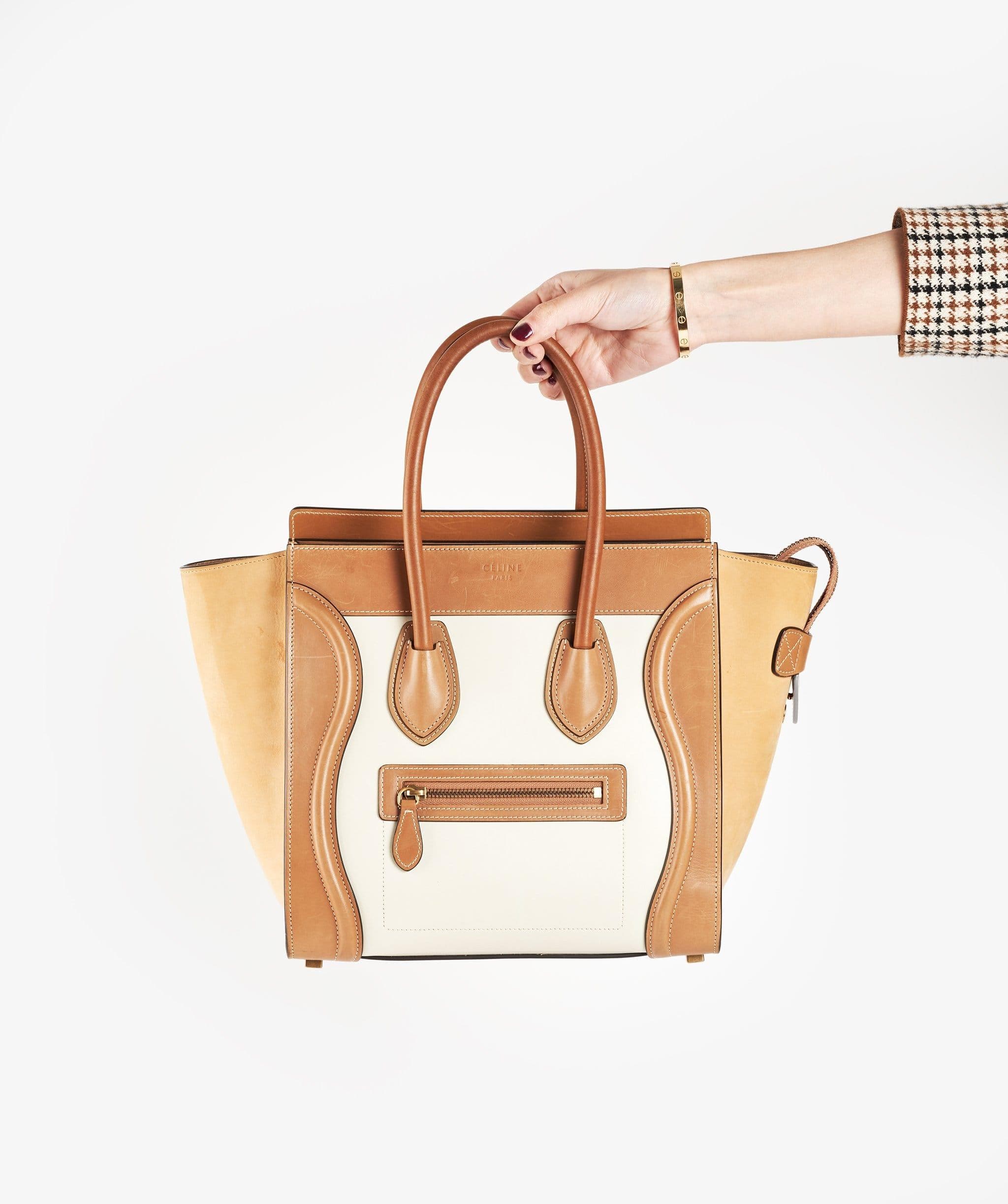 Celine Celine Luggage Micro Natural Calf Leather