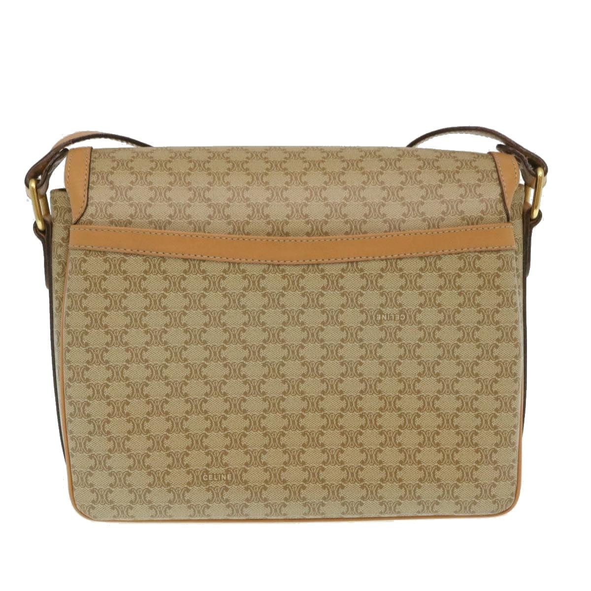 Celine CELINE Macadam Canvas Shoulder Bag PVC Leather Beige - AWL3506