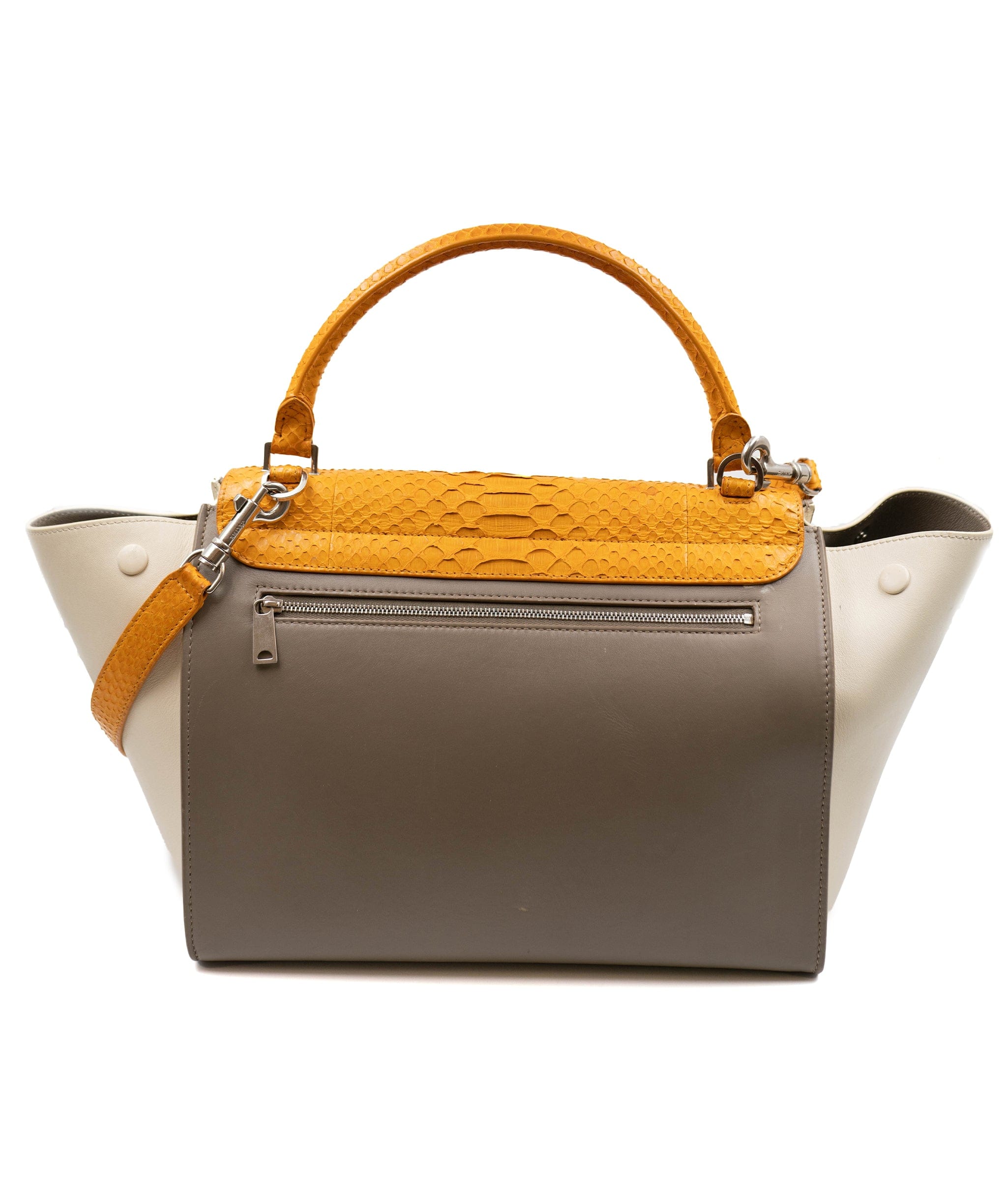 Celine Celine Python Amber Leather Trapeze Bag  - AGL1928