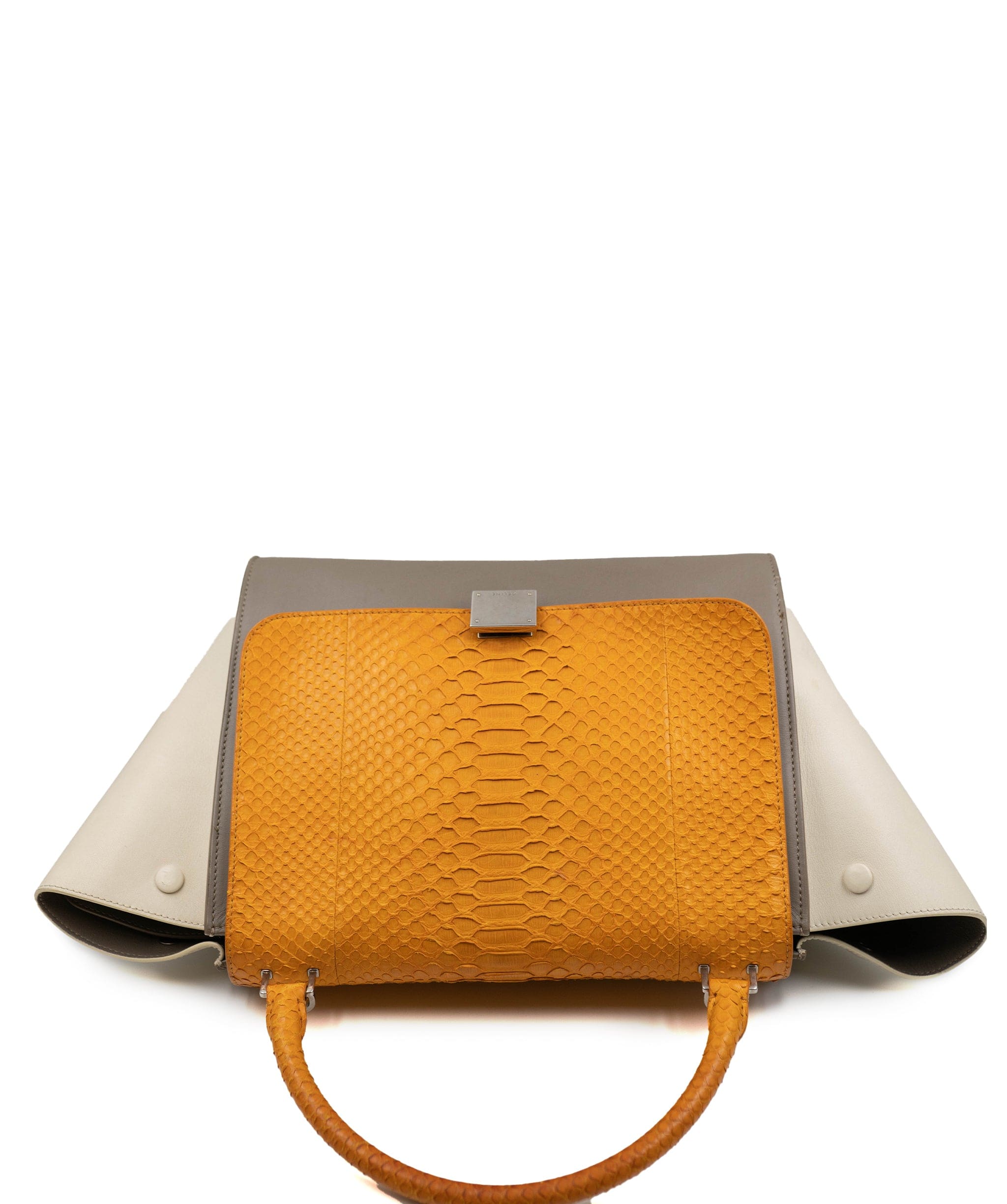 Celine Celine Python Amber Leather Trapeze Bag  - AGL1928