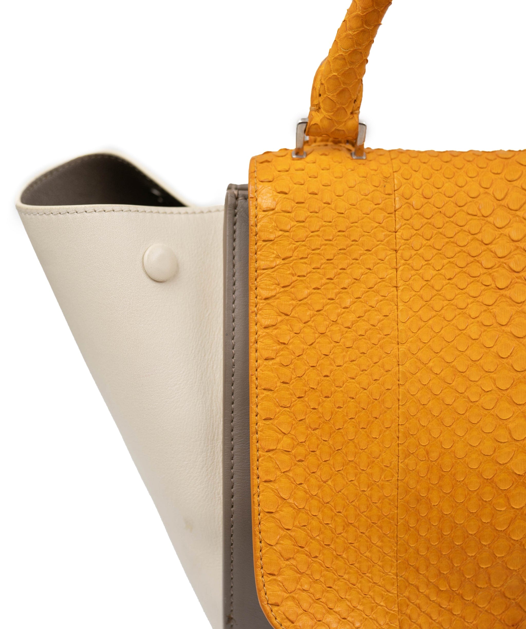 Celine Celine Python Amber Leather Trapeze Bag  - AGL1928