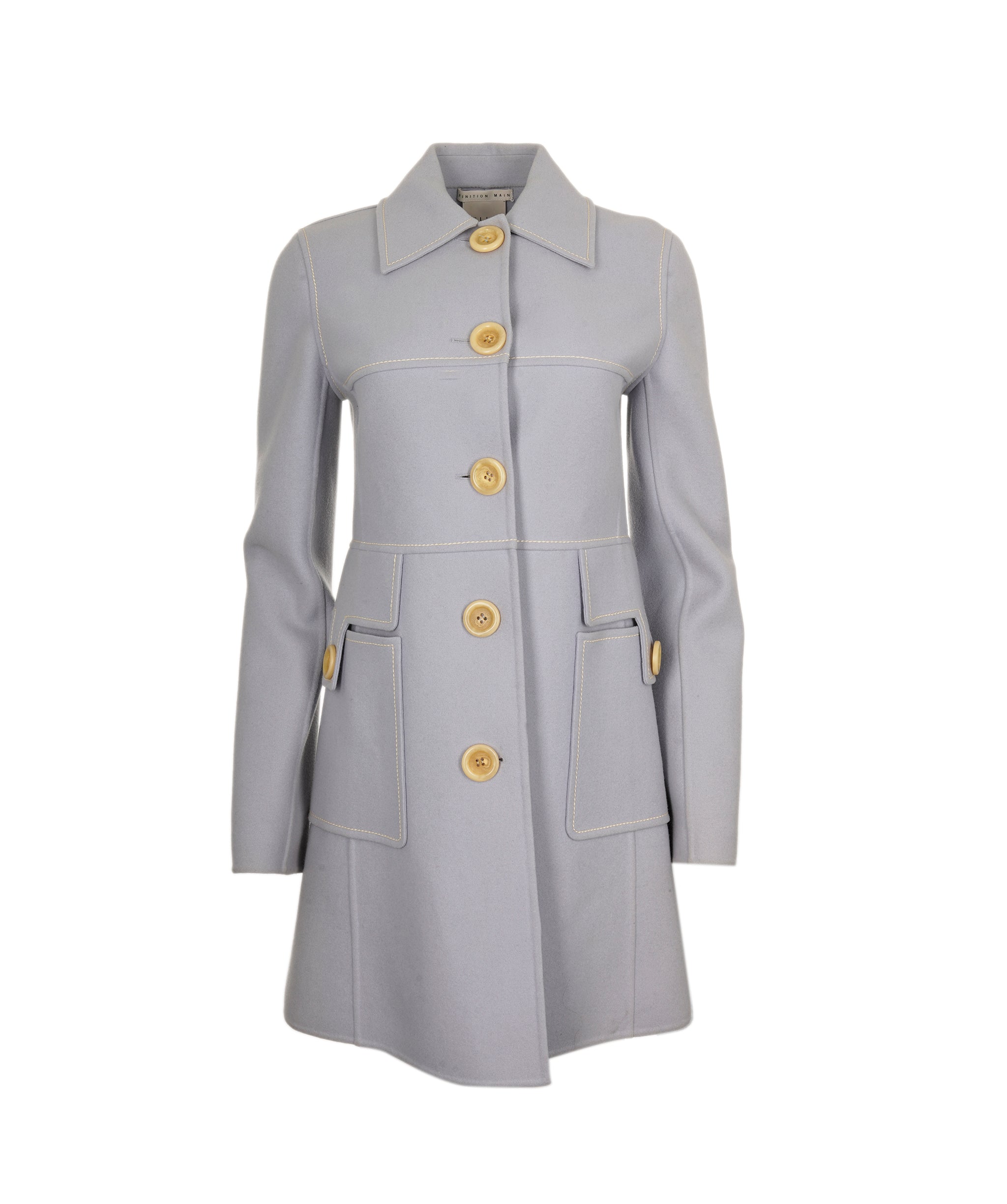 Celine Celine Contrast Stitch Long Coat CEL51601C