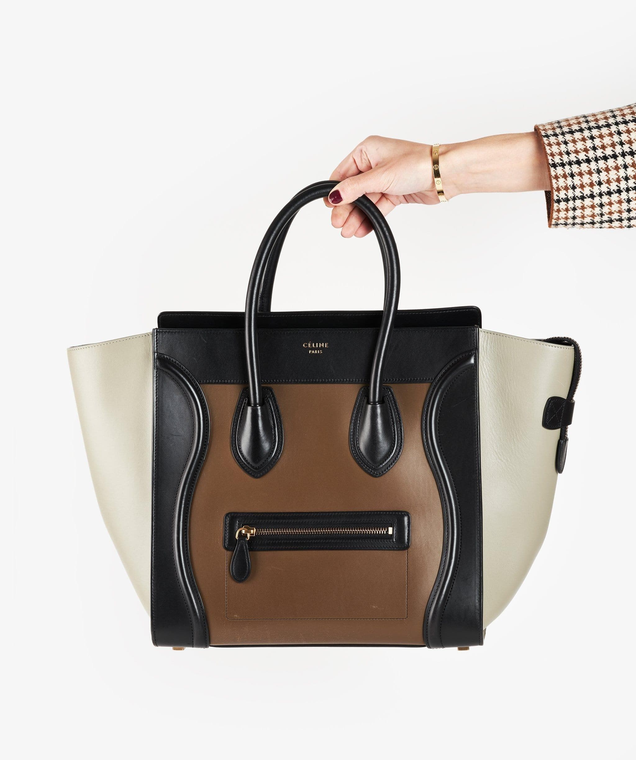 Celine Celine Luggage Micro Black Brown