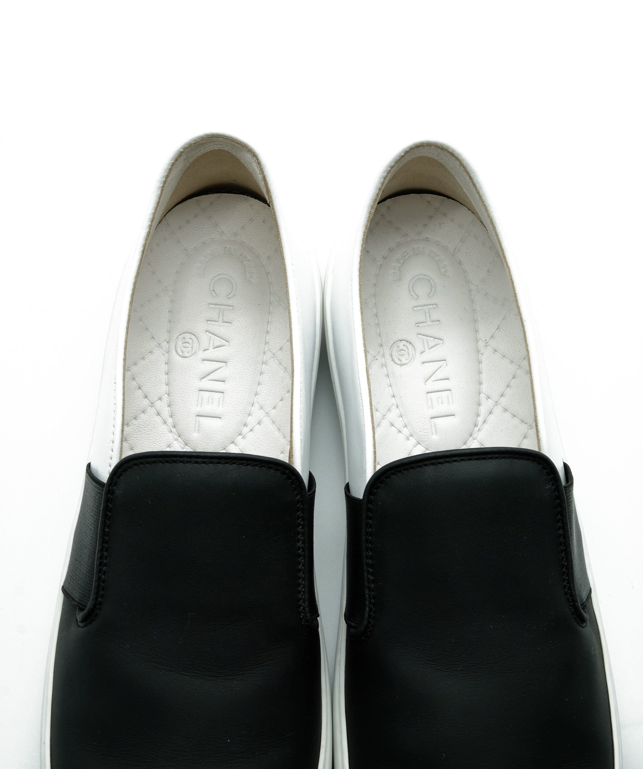 Chanel Chanel Black White Slip Ons 40EU