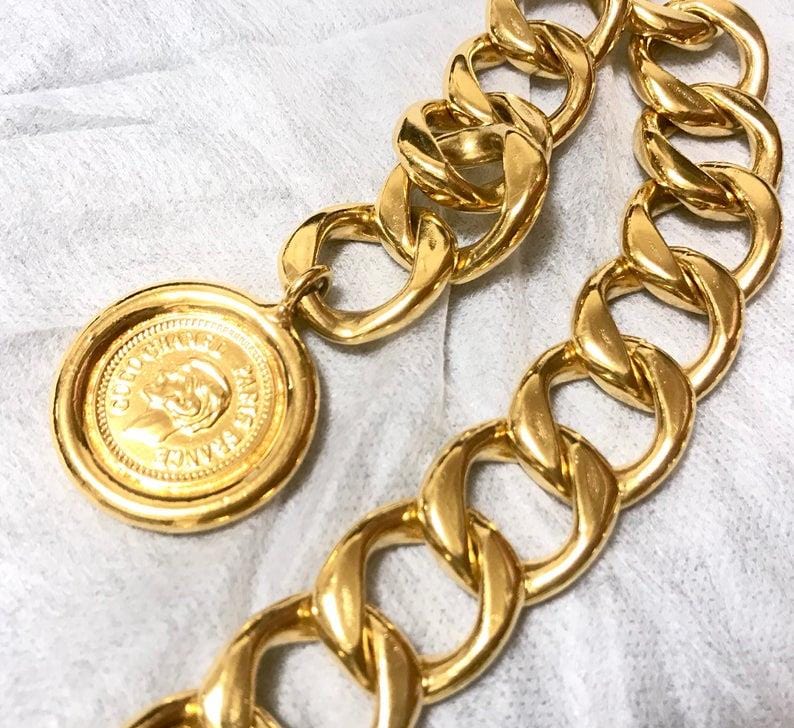 Chanel Chanel Gold Chain Belt Mademoiselle Charm