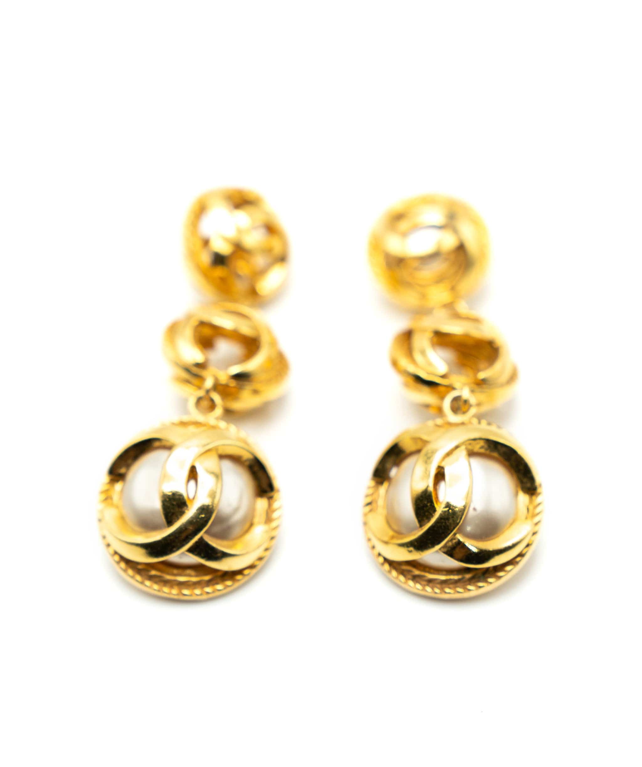 Chanel Chanel 80s Long Drop Earrings 65616