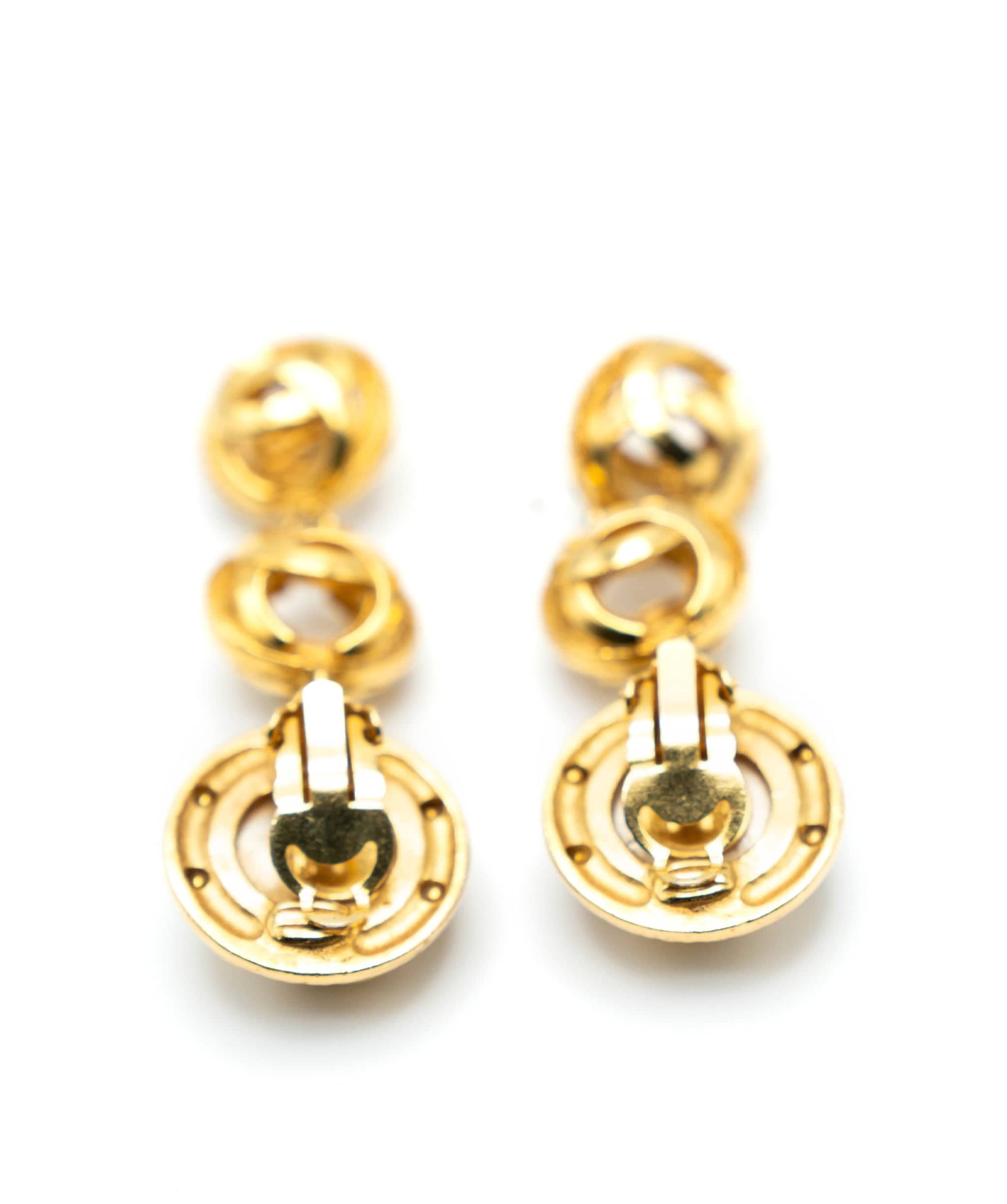 Chanel Chanel 80s Long Drop Earrings 65616