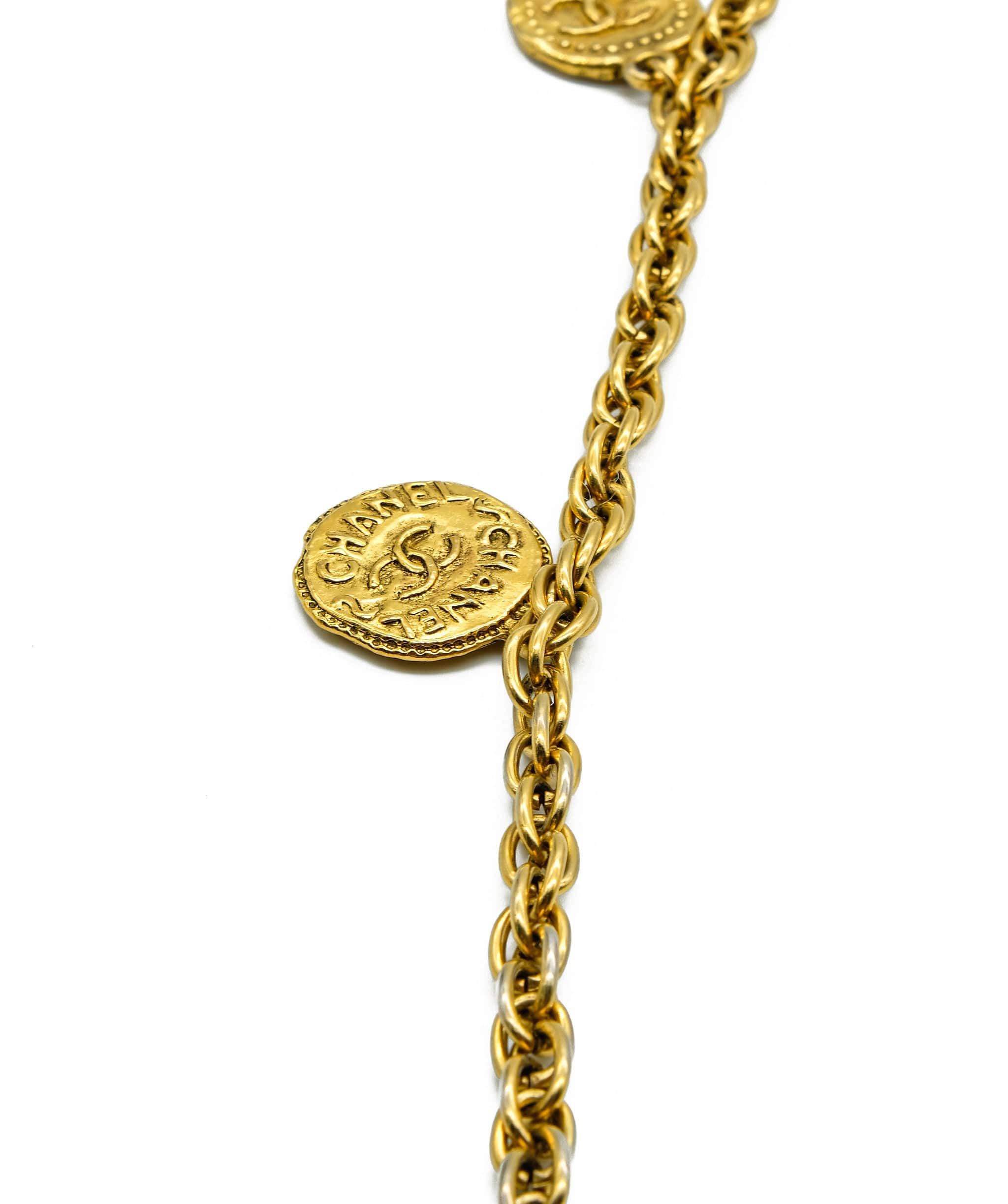 Chanel Chanel 9 gold medallions gold necklace ASL3860