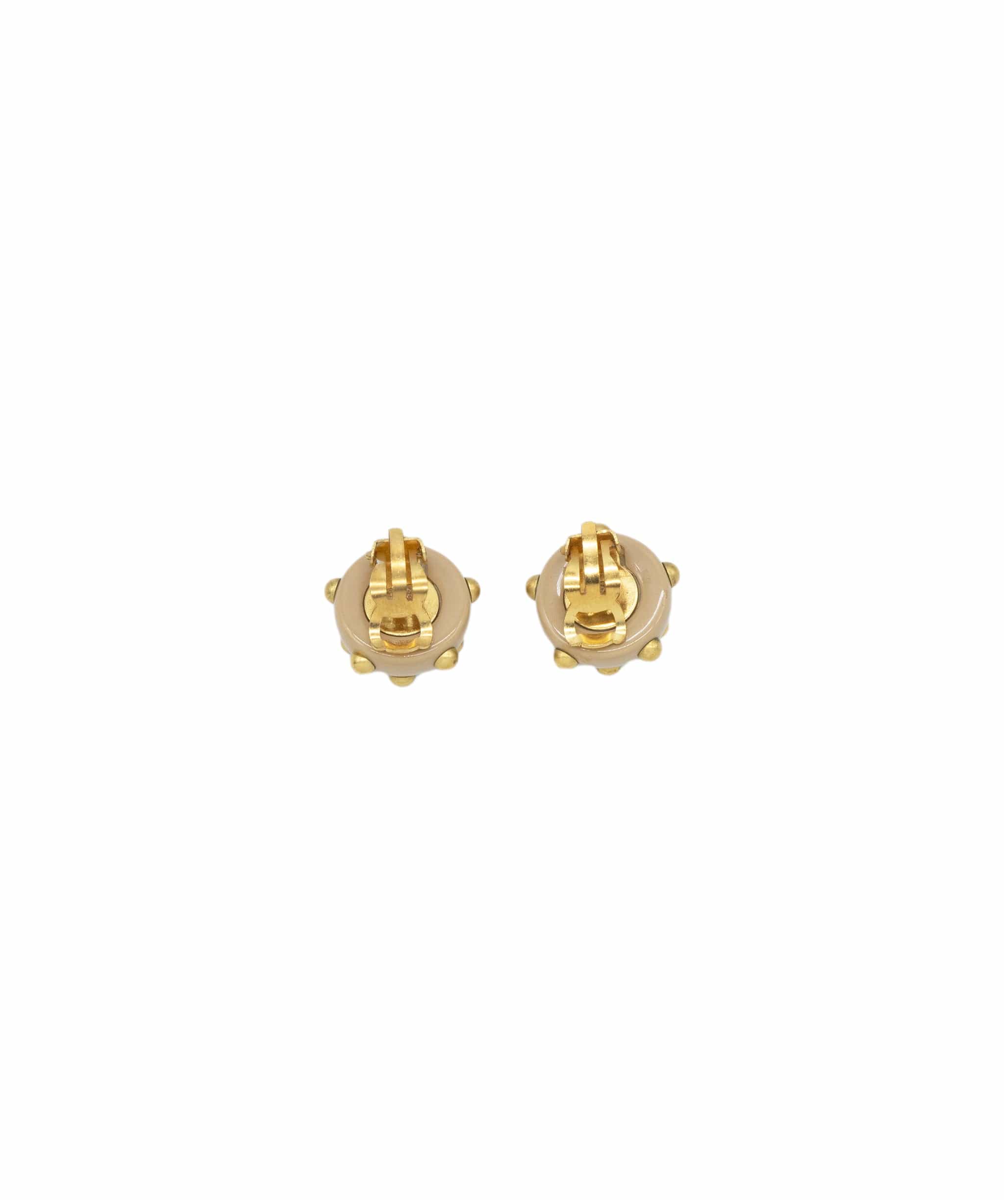 Chanel Chanel beige studded earrings ASL3992