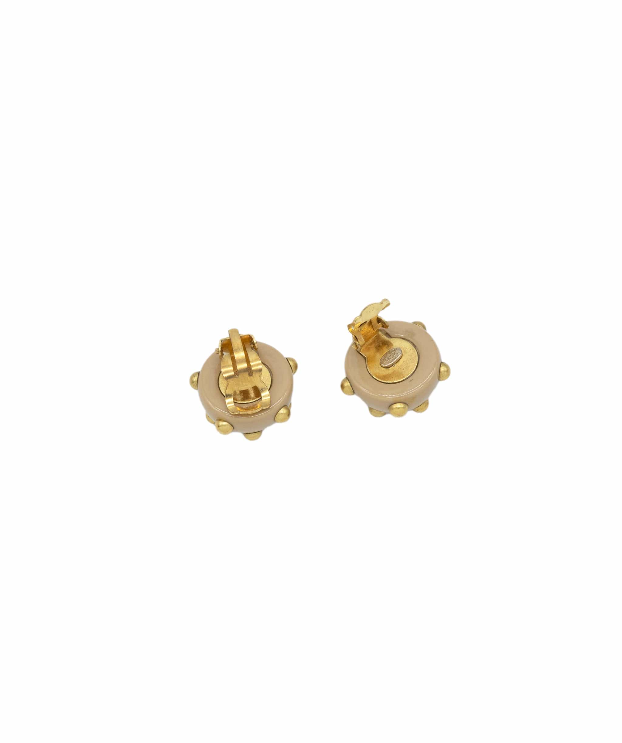 Chanel Chanel beige studded earrings ASL3992