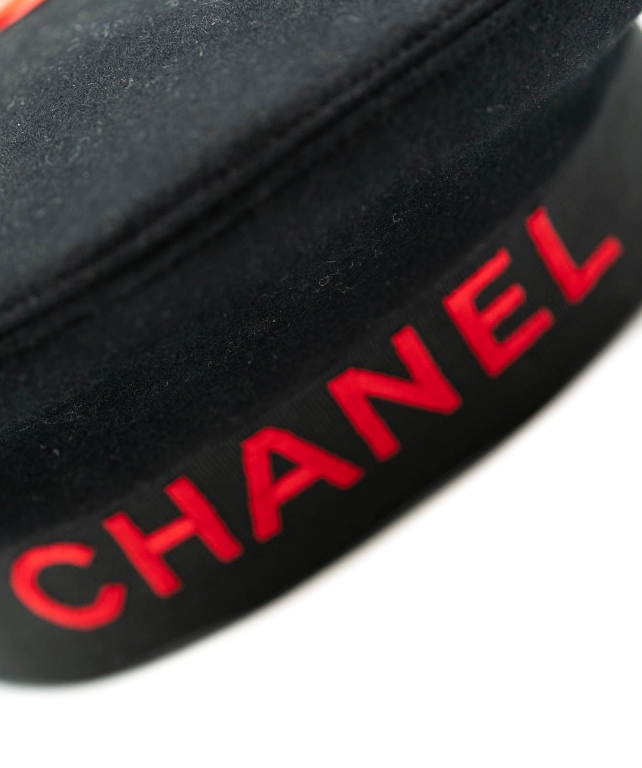 Chanel Chanel Beret Rose Red And Black ASL4807