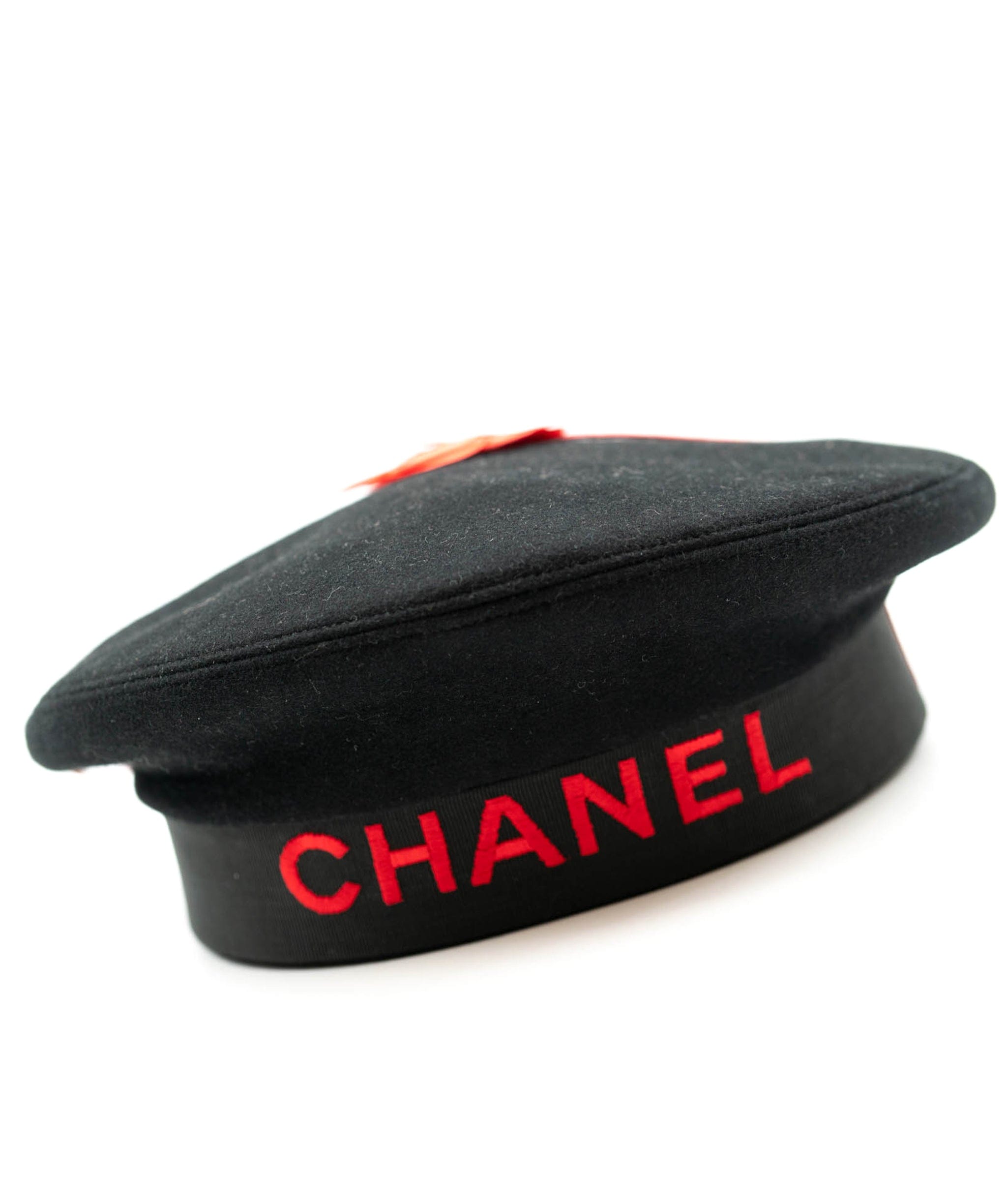 Chanel Chanel Beret Rose Red And Black ASL4807