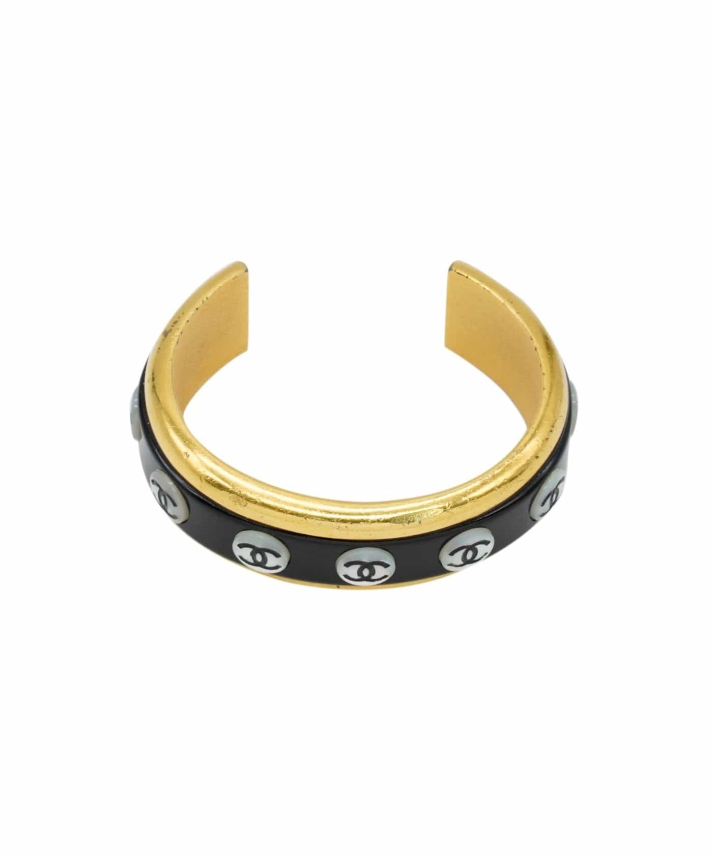 Chanel Chanel black and mini CCs bangle 98P AWL4418