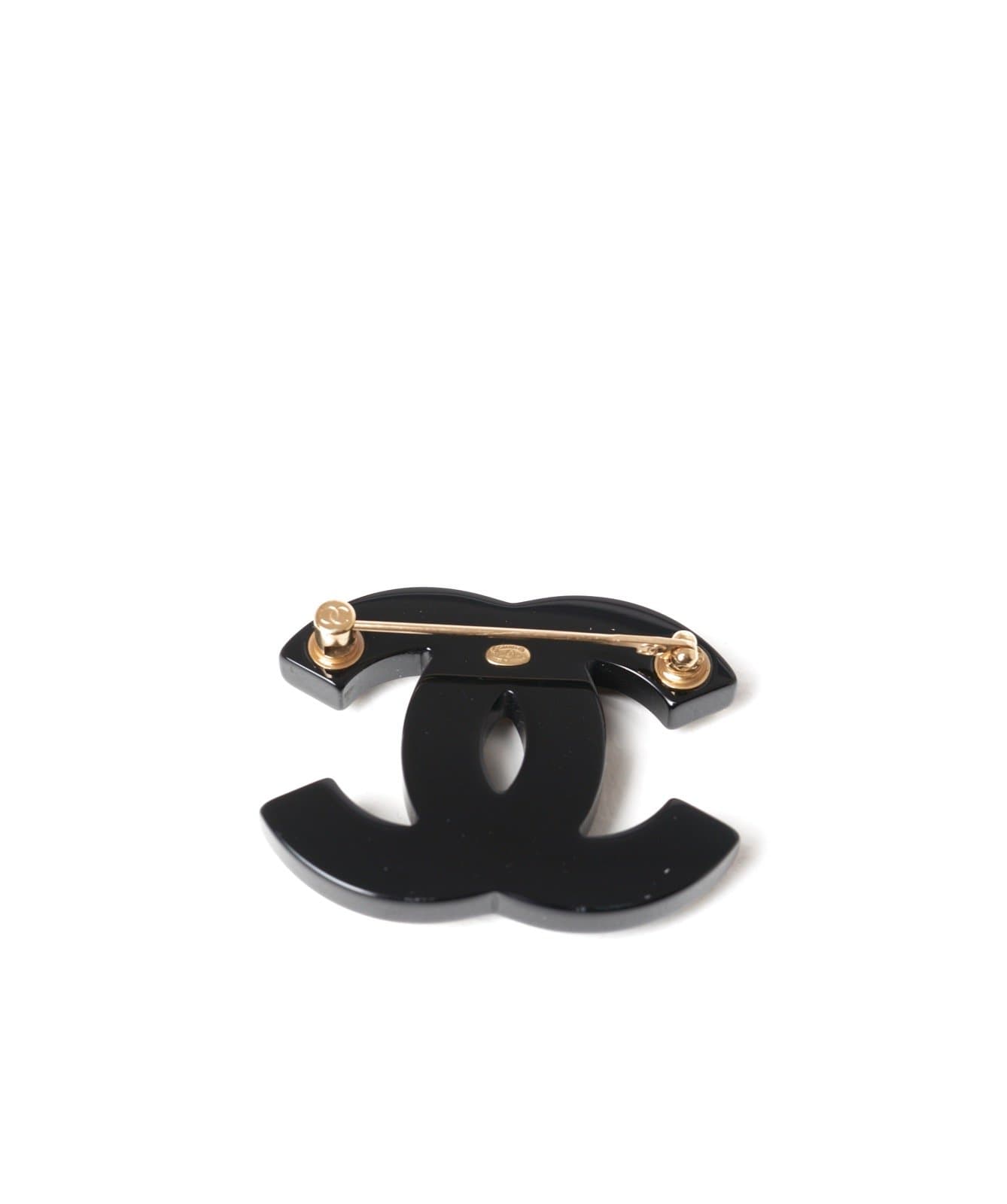 Chanel Chanel black barley leaf brooch