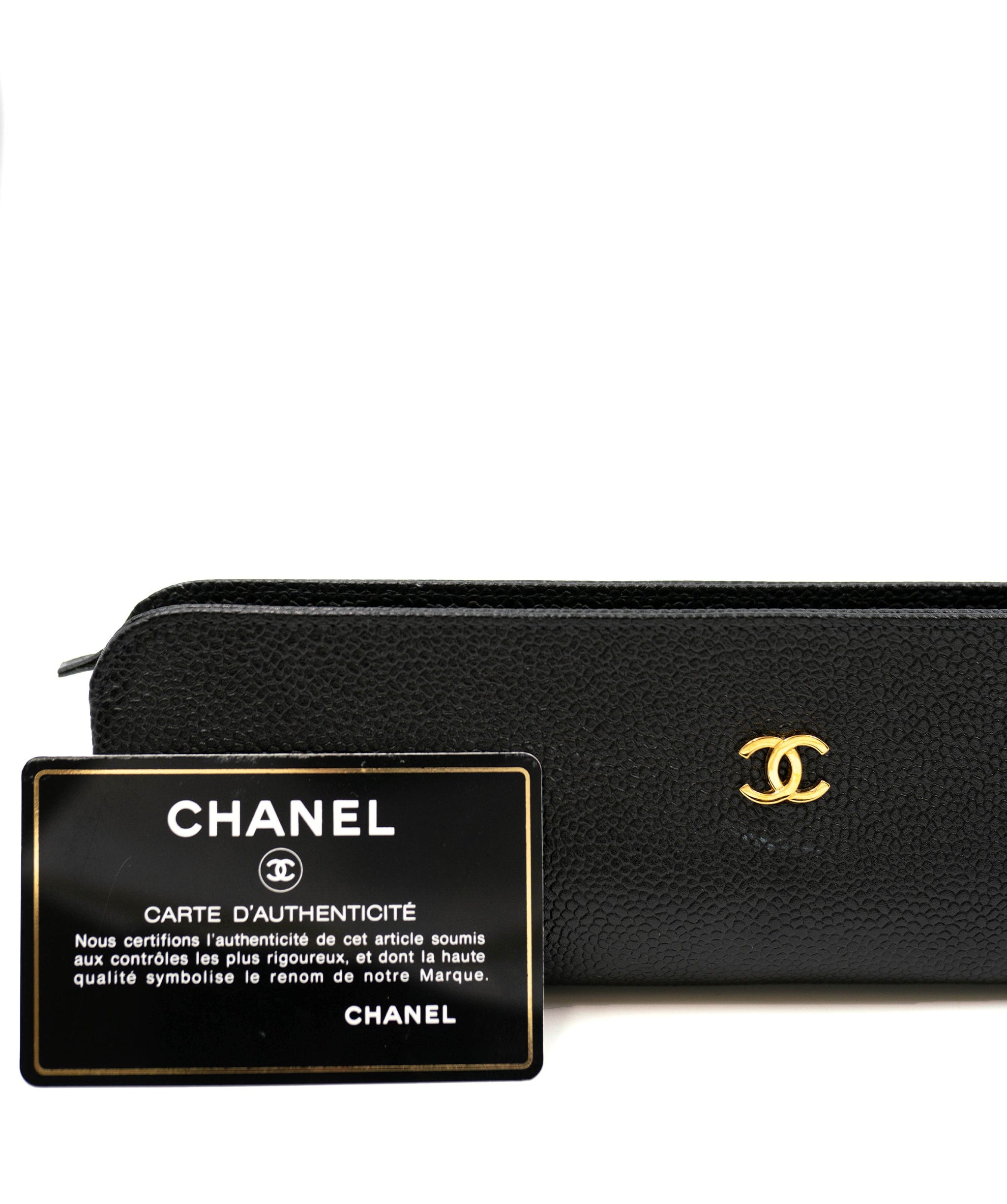 Chanel Chanel black caviar pencil holder, serial 5165604 - AEC1029