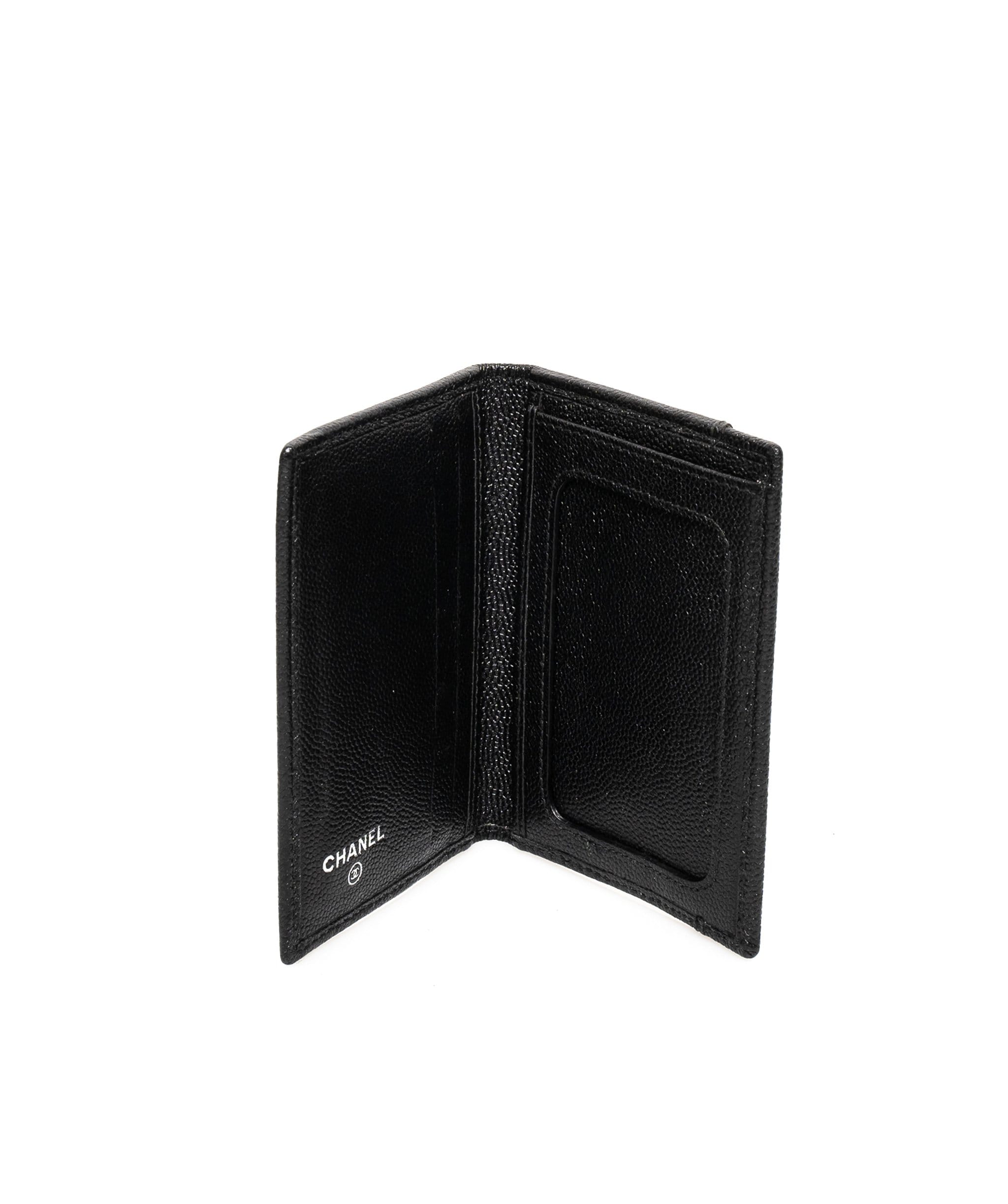 Chanel Chanel Black Grained Leather Card Holder - AWL2509