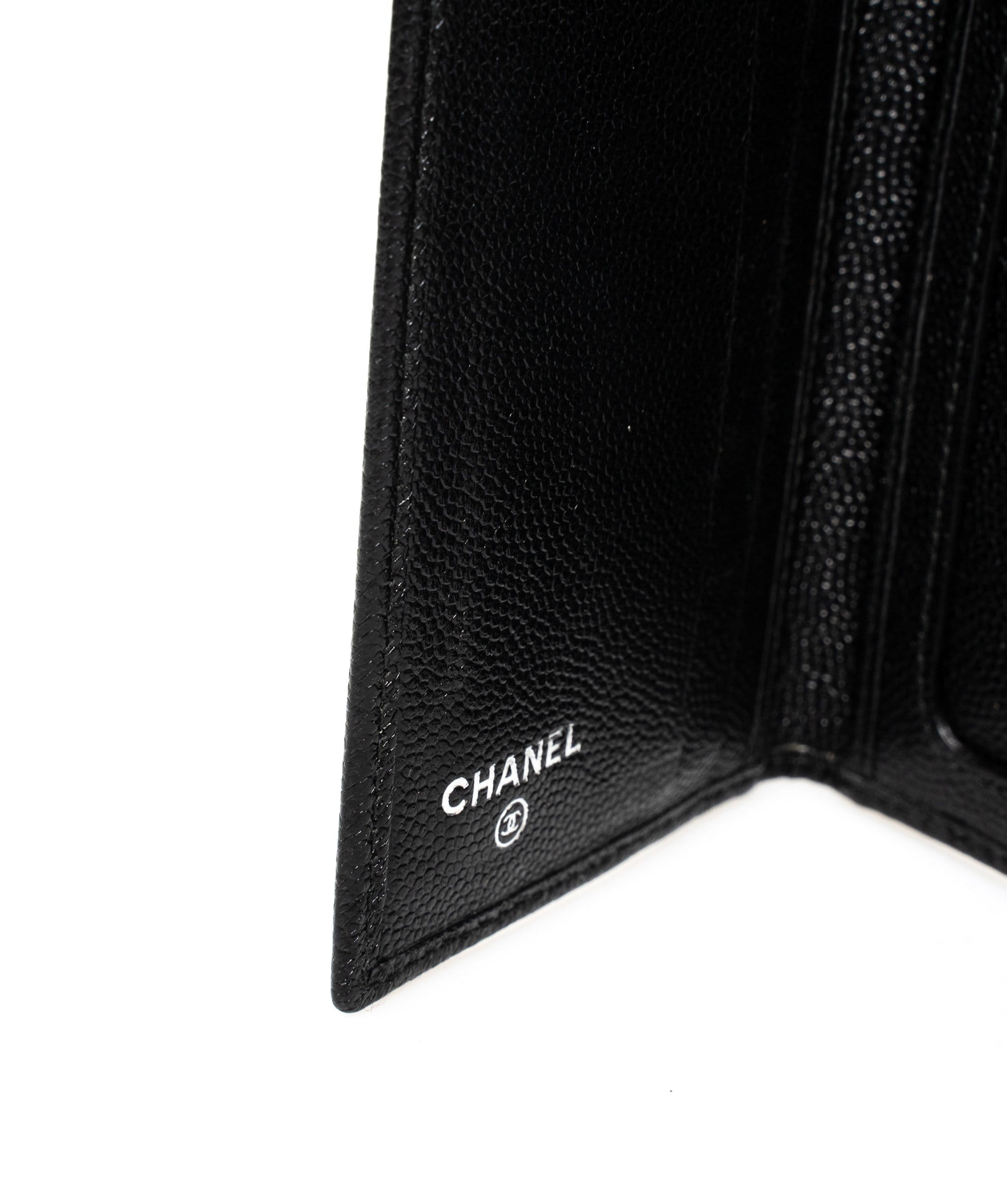 Chanel Chanel Black Grained Leather Card Holder - AWL2509