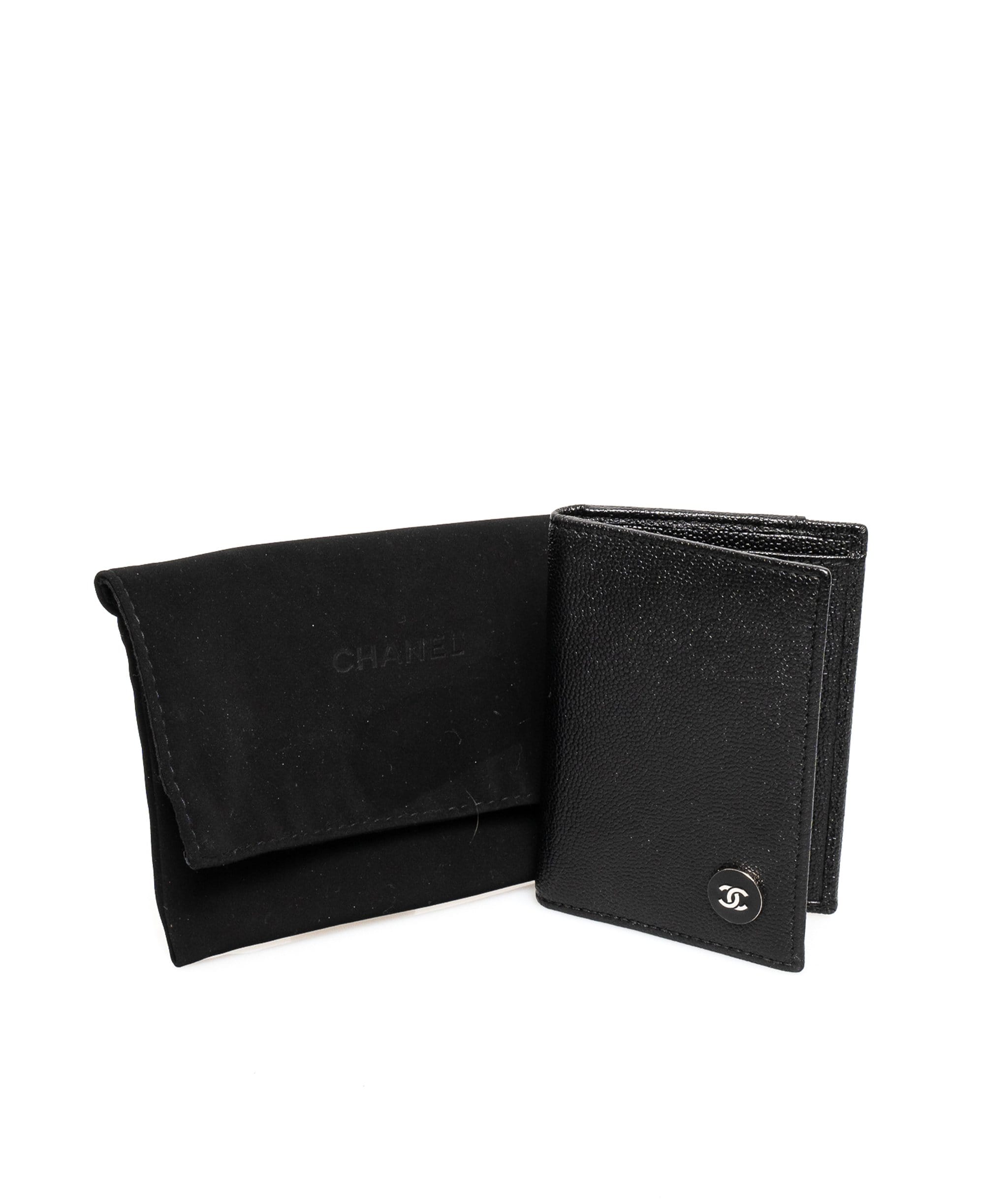 Chanel Chanel Black Grained Leather Card Holder - AWL2509