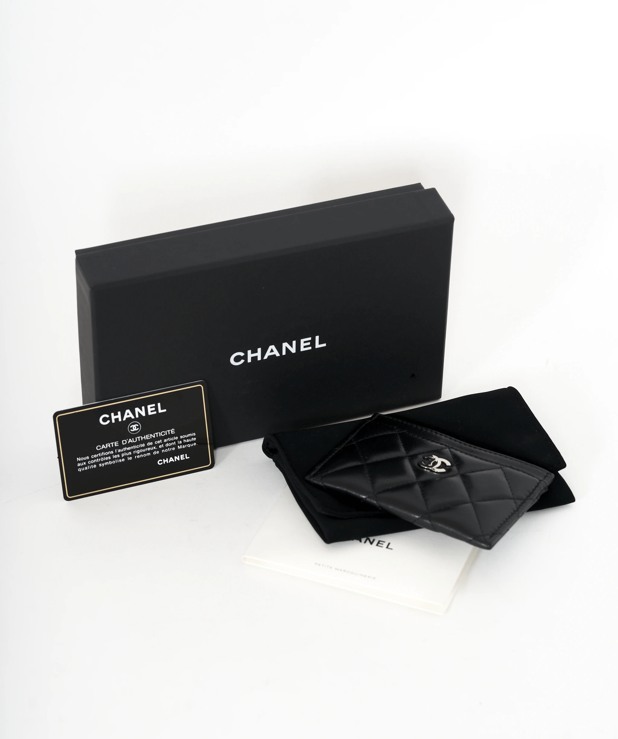 Chanel Chanel Black Lambskin Card Holder